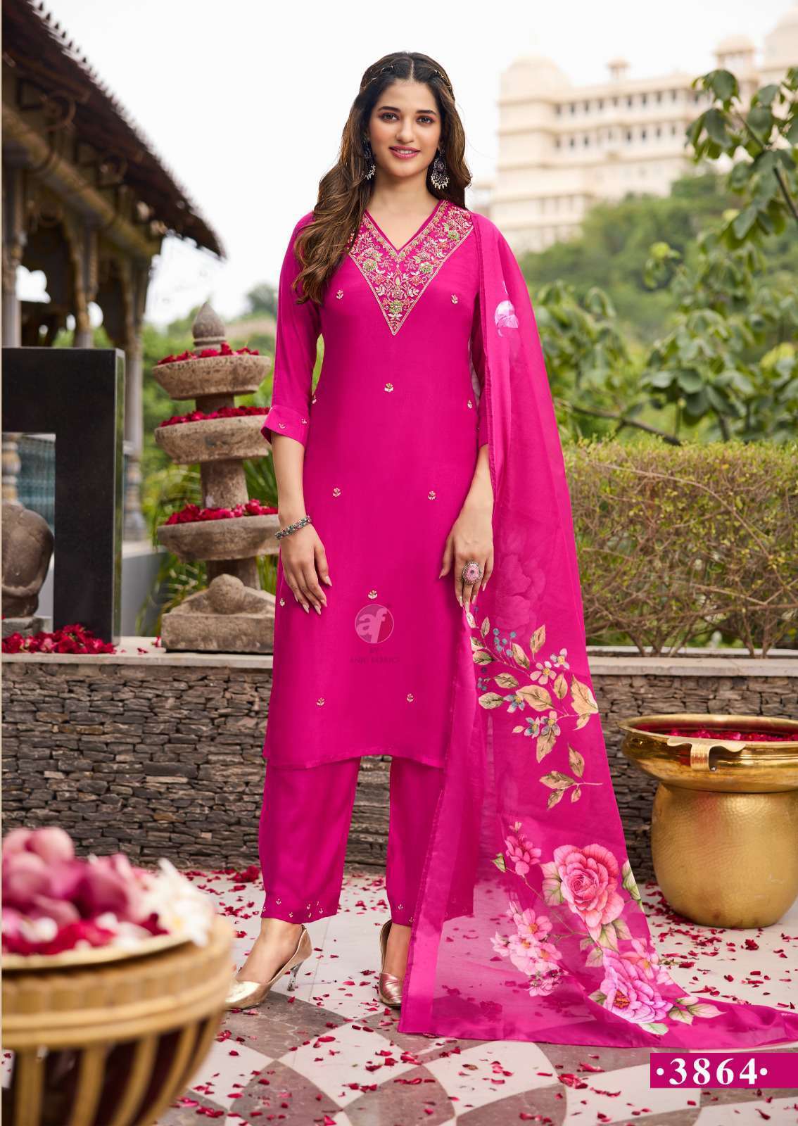 AF STOCK OUT GHUNGHAT VOL 11 BY ANJU FABRICS STYLISH KURTI PANT WITH DUPATTA LATEST CATALOGUE 2024