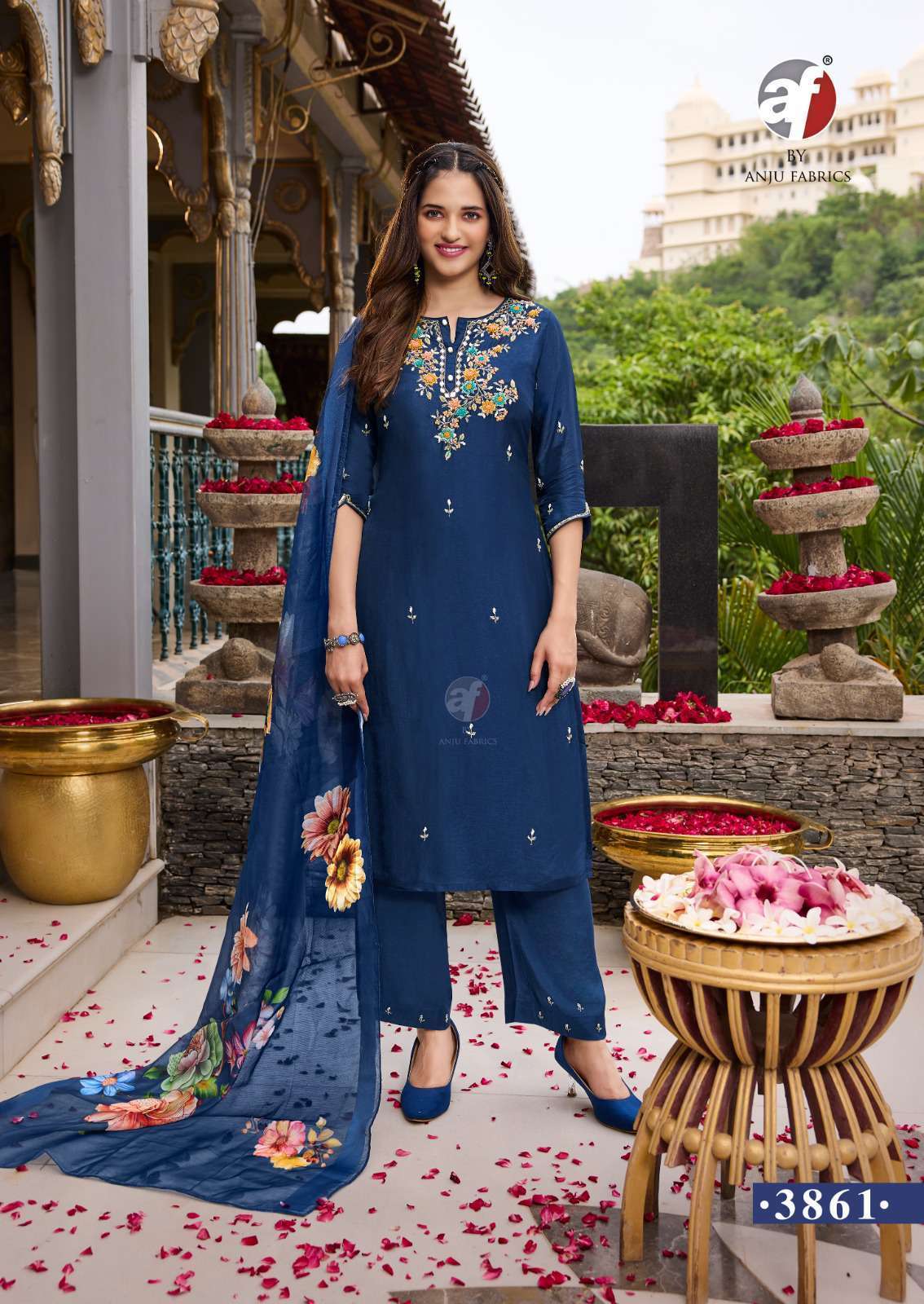 AF STOCK OUT GHUNGHAT VOL 11 BY ANJU FABRICS STYLISH KURTI PANT WITH DUPATTA LATEST CATALOGUE 2024