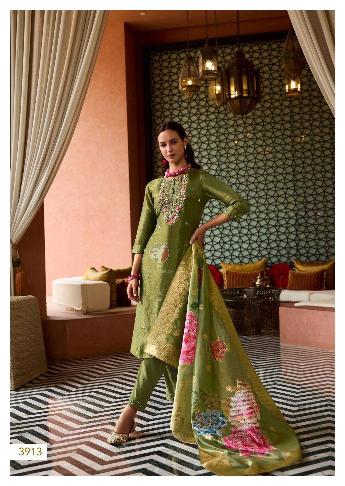 AF STOCK OUT SHEESHA VOL 3 BY ANJU FABRICS 3 PIECE PAIR CATALOGUE WHOLESALER 