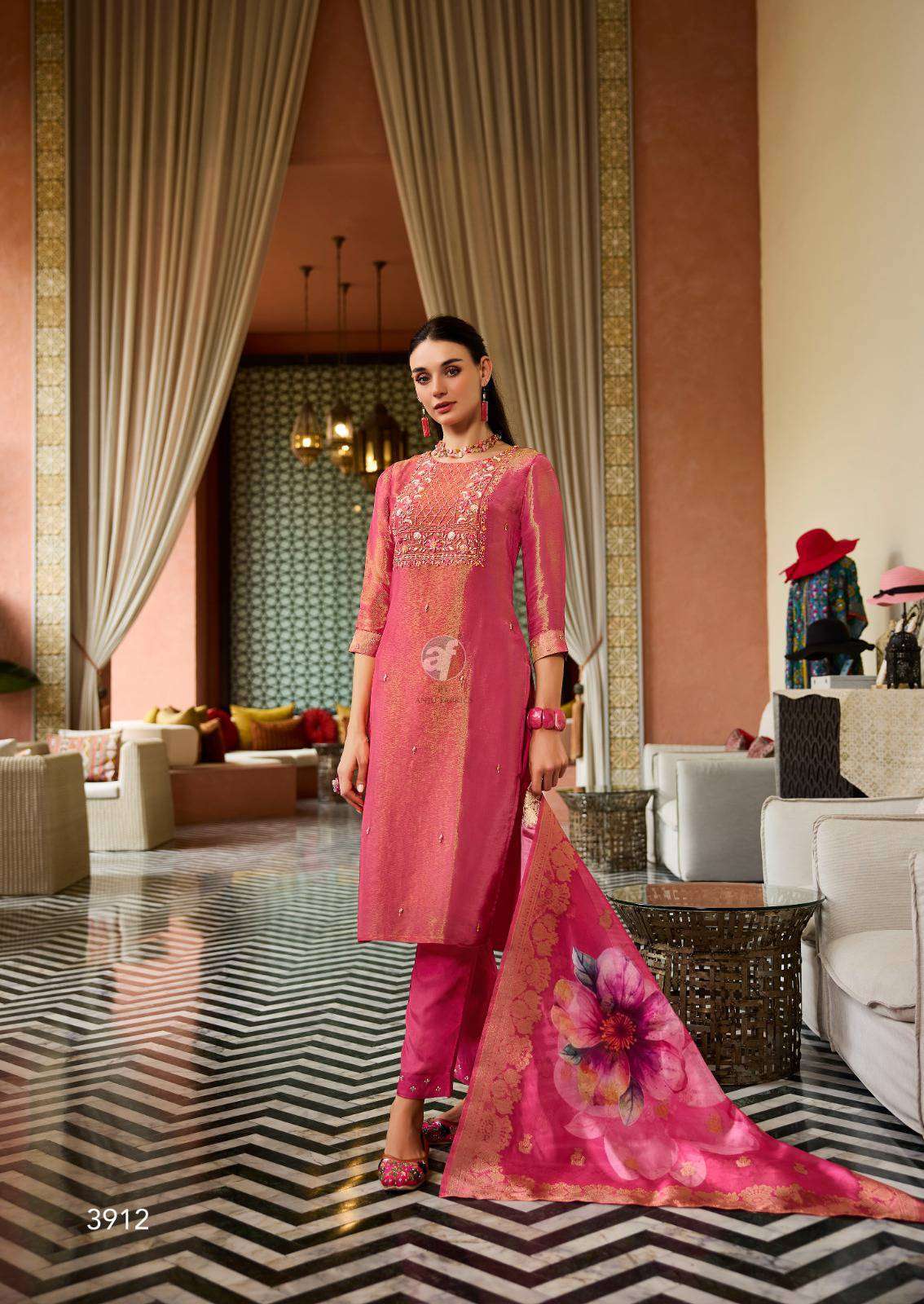 AF STOCK OUT SHEESHA VOL 3 BY ANJU FABRICS 3 PIECE PAIR CATALOGUE WHOLESALER 