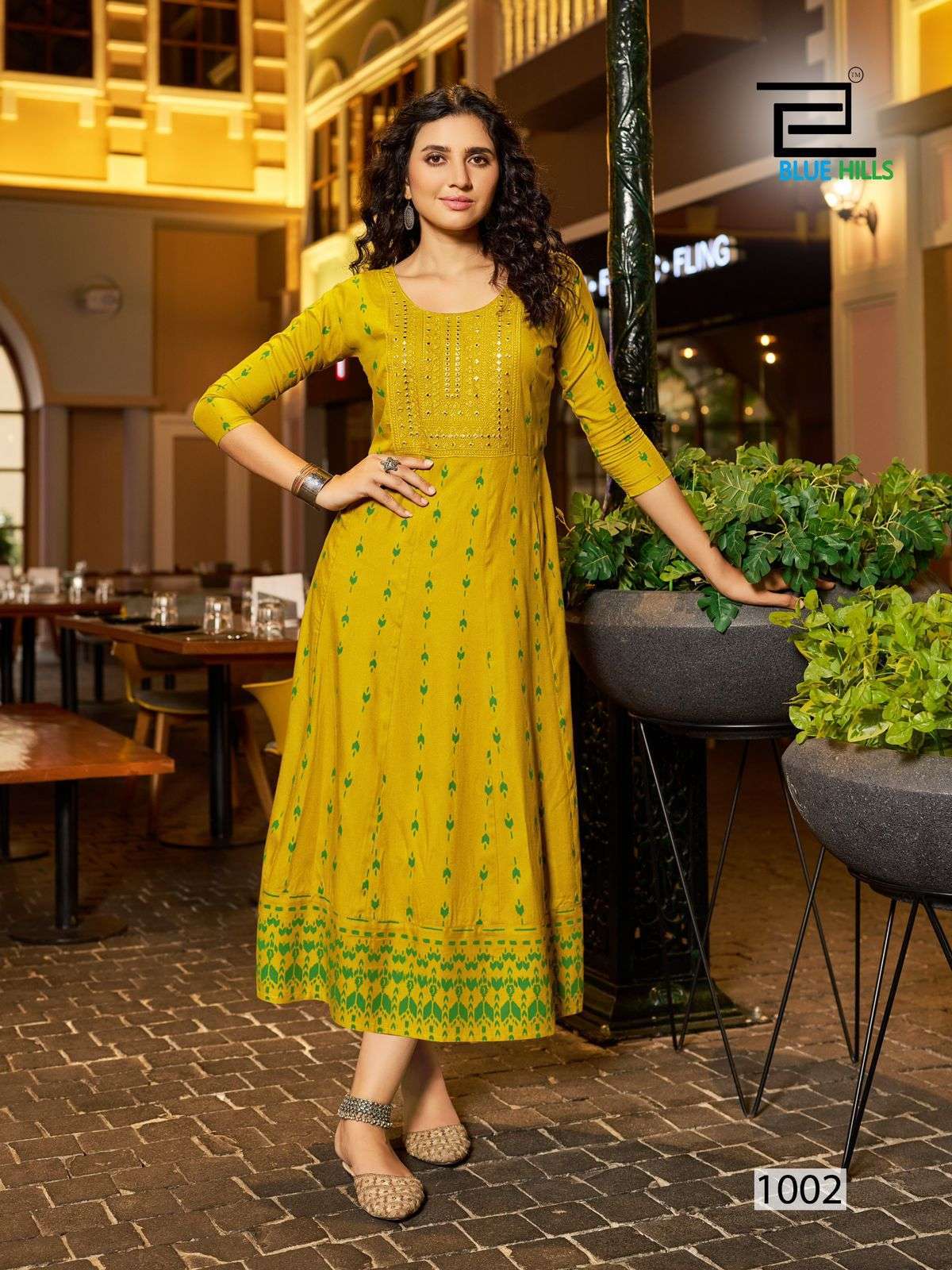 BLUE HILLS ZUDIO ANARKALI PATTERN FANCY KURTI CATALOGUE EXPORTER 