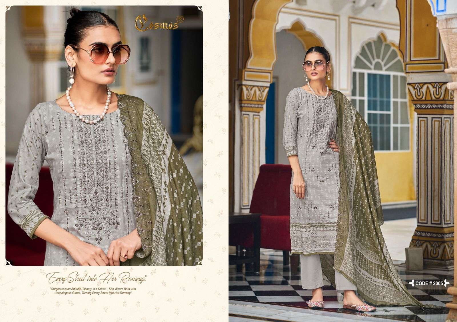 COSMOS BIN SAEED VOL 2 COTTON PAKISTANI SUIT CATALOGUE 2024 