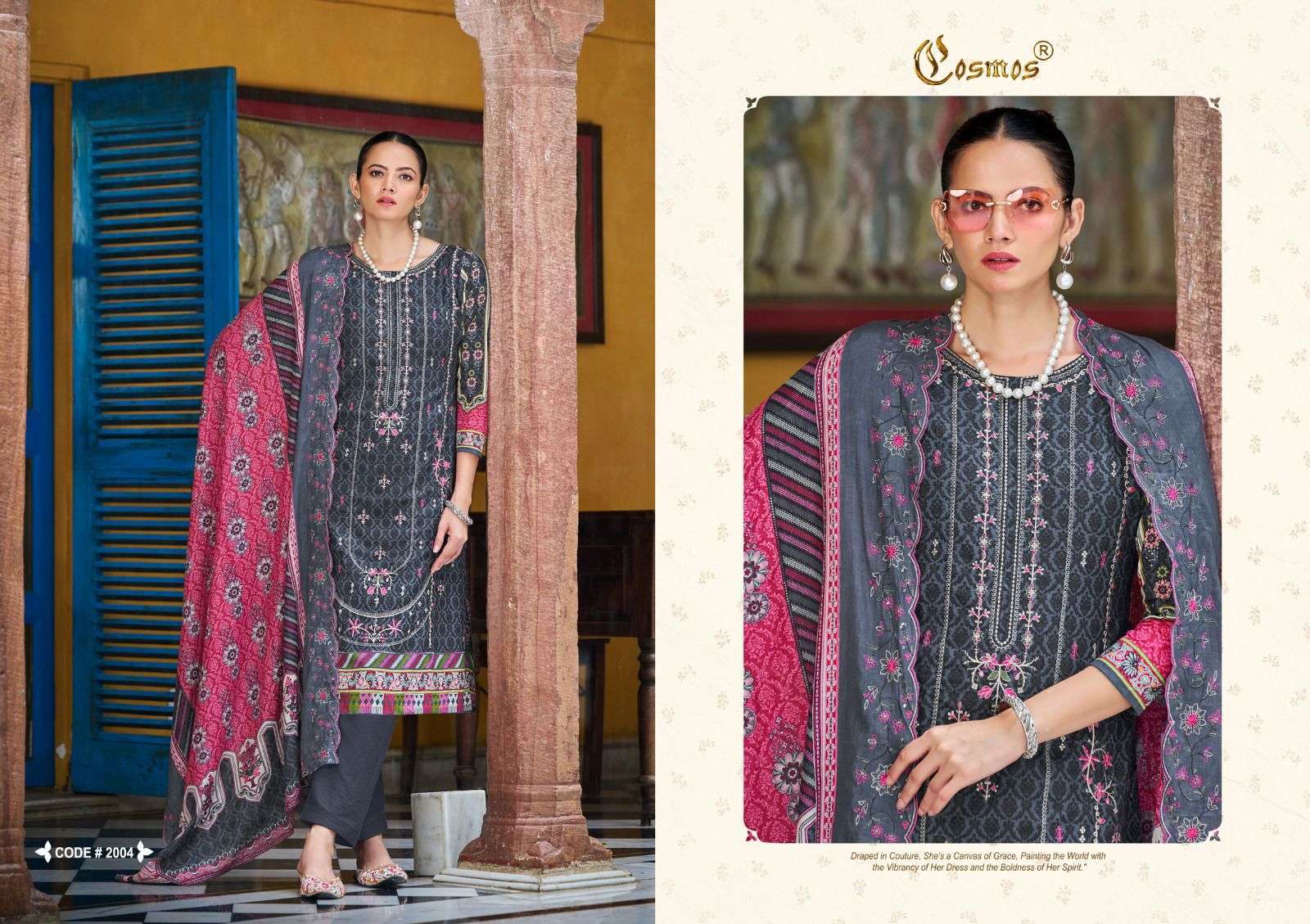 COSMOS BIN SAEED VOL 2 COTTON PAKISTANI SUIT CATALOGUE 2024 