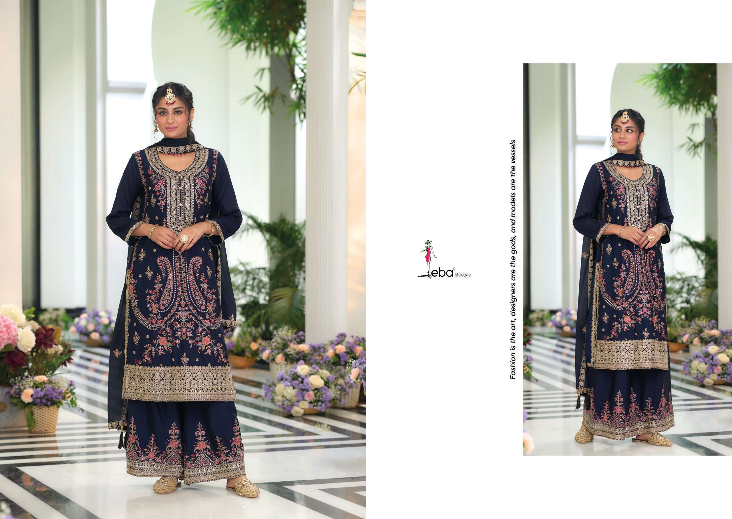 EBA LIFESTYLE SAGUN VOL 2 HEAVY WORK PALZOO SUIT CATALOG SUPPLIER BEST RATE EXPORTER 