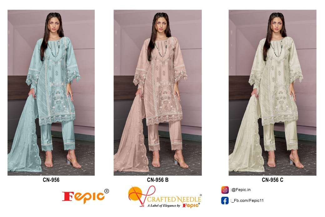 FEPIC CN 956 COLORS PAKISTANI 3 PCS SET COLLECTION WHOLESALER 