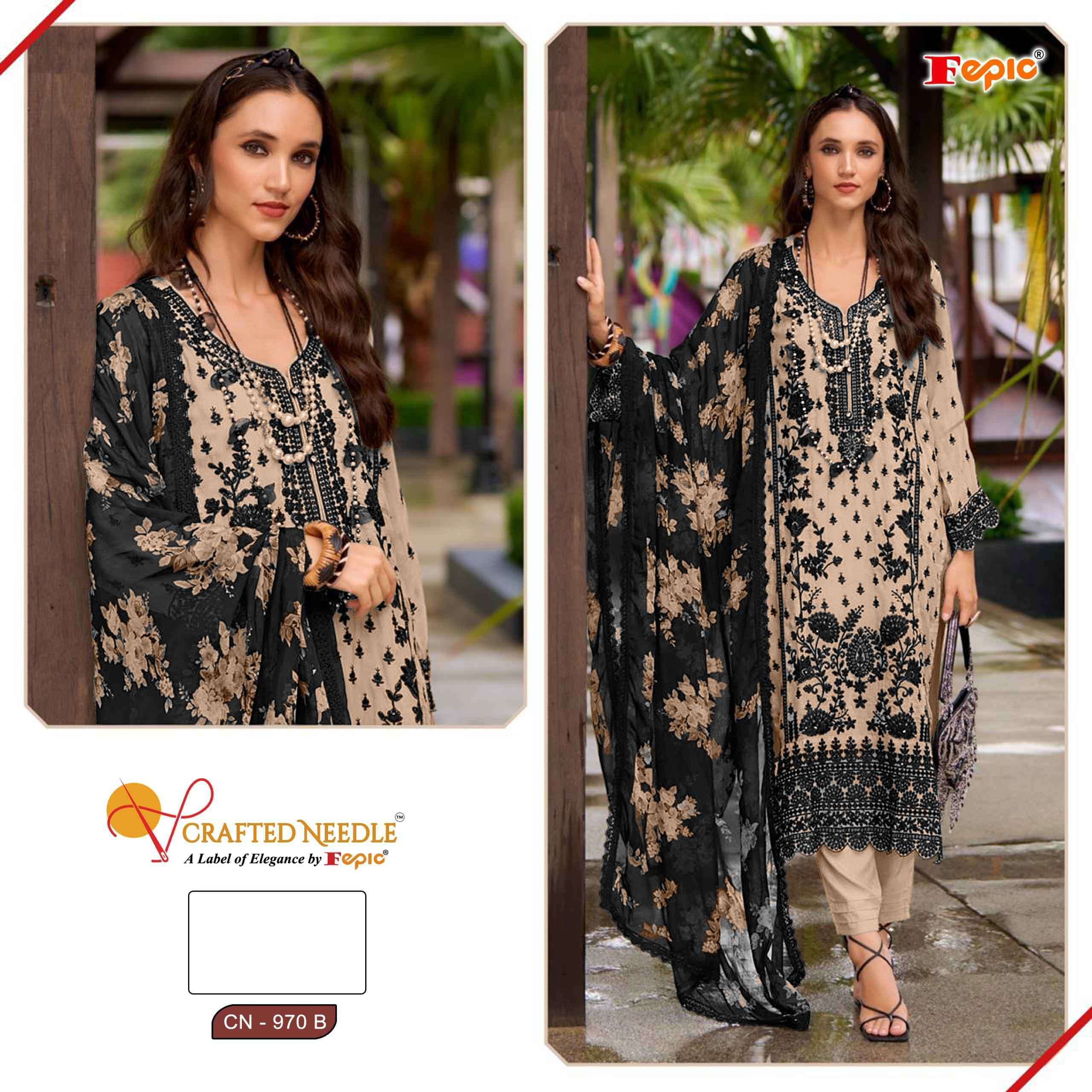 FEPIC CN 970 COLORS ORGANZA PAKISTANI READYMADE SUIT COLLECTION WHOLESALR 