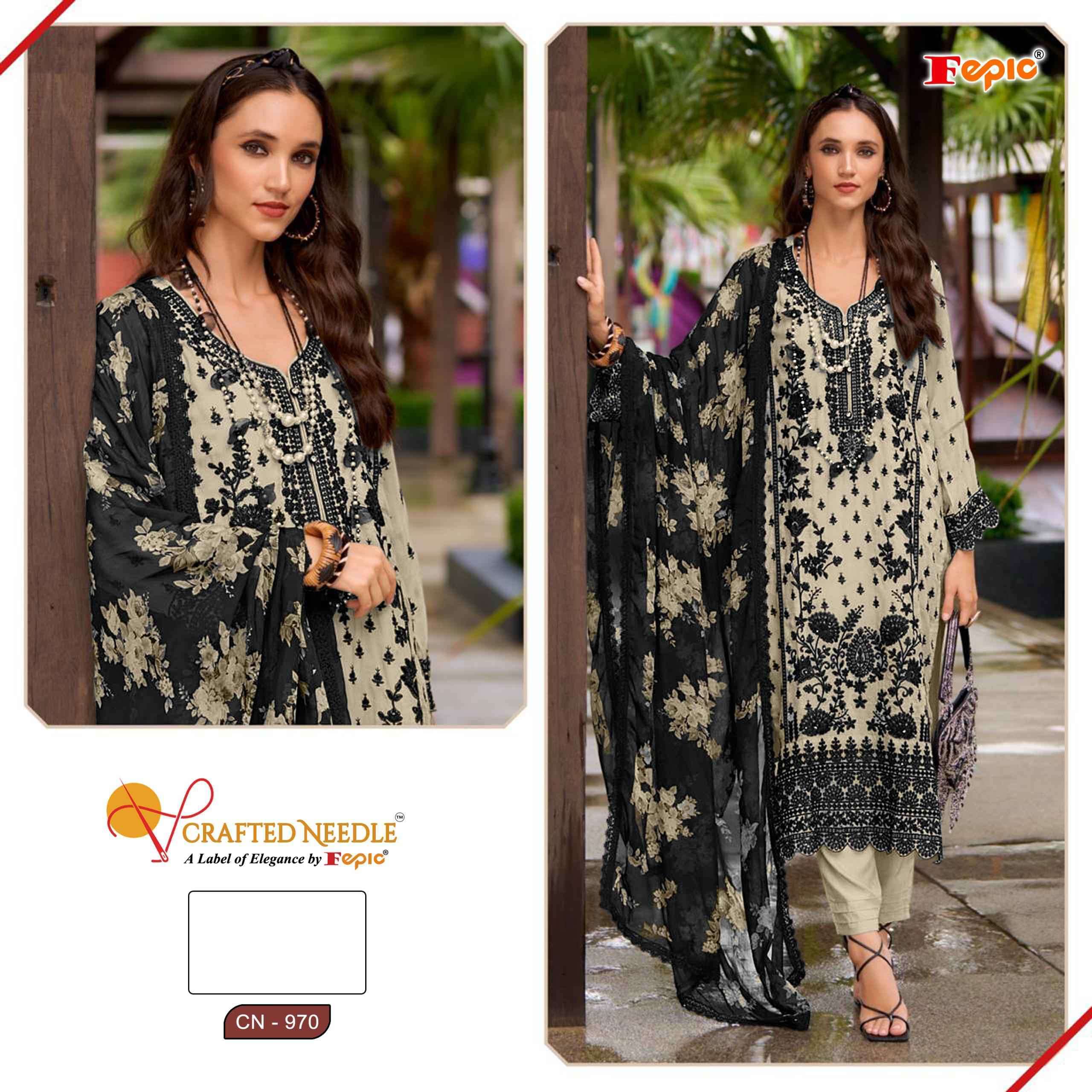 FEPIC CN 970 COLORS ORGANZA PAKISTANI READYMADE SUIT COLLECTION WHOLESALR 