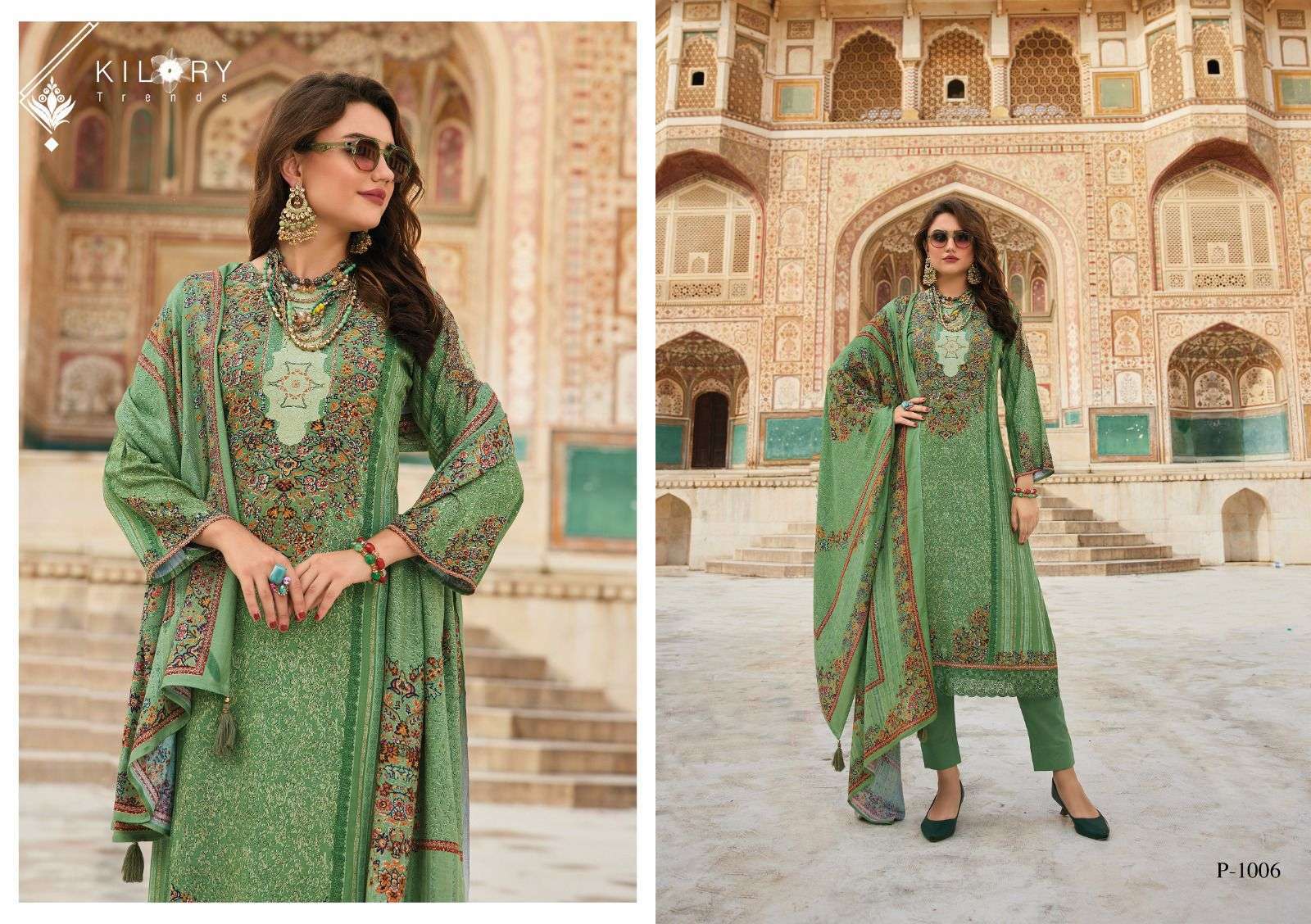 KILORY NAQSH FANCY VISCOSE PASHMINA SUIT CATALOGUE WHOLESALER 