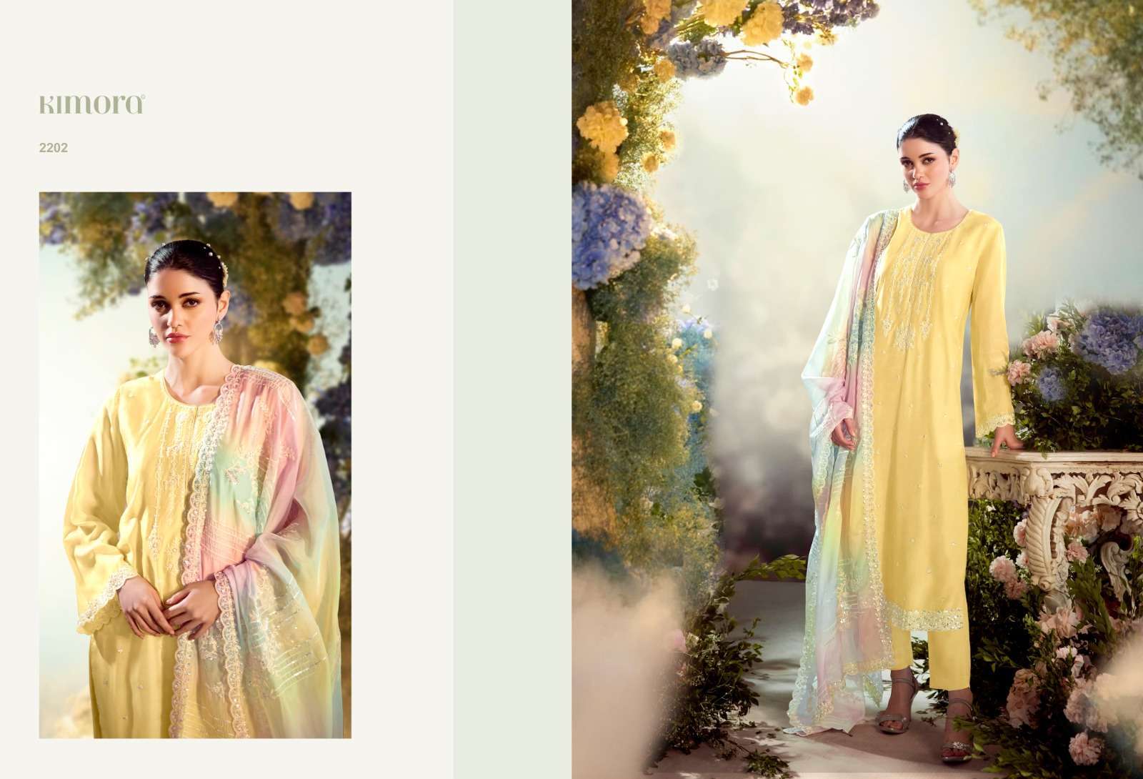 KIMORA HEER DASTOOR LATEST DESIGN MODAL SILK SUIT CATALOG SUPPLIER EXPORTER 2024