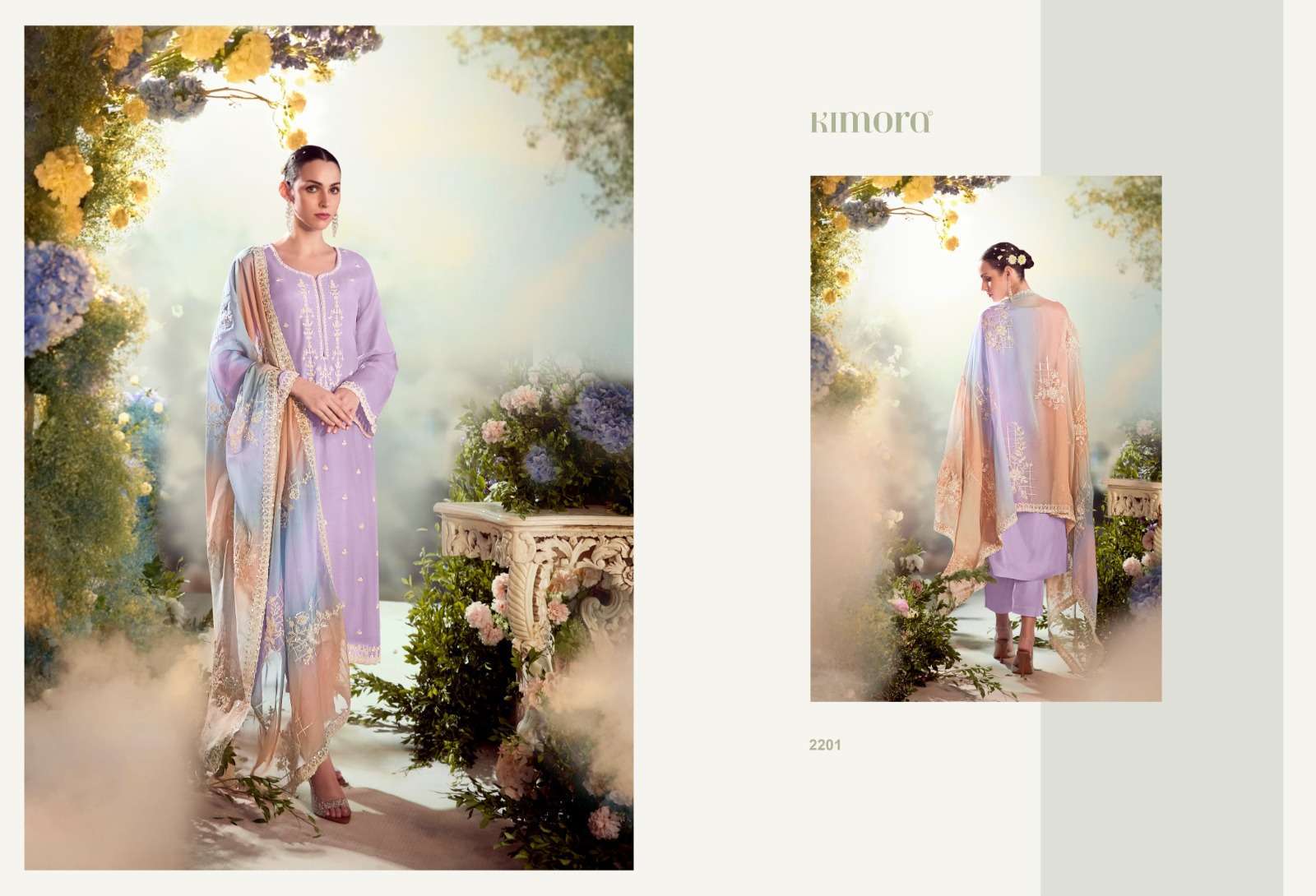 KIMORA HEER DASTOOR LATEST DESIGN MODAL SILK SUIT CATALOG SUPPLIER EXPORTER 2024