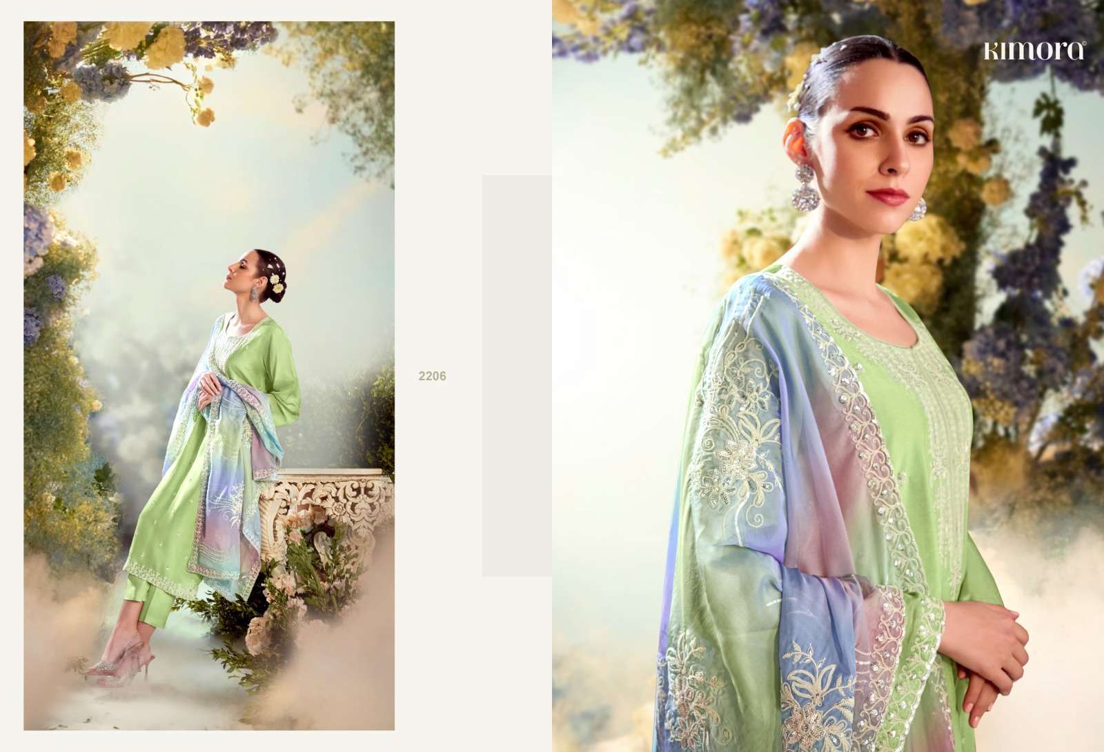 KIMORA HEER DASTOOR LATEST DESIGN MODAL SILK SUIT CATALOG SUPPLIER EXPORTER 2024