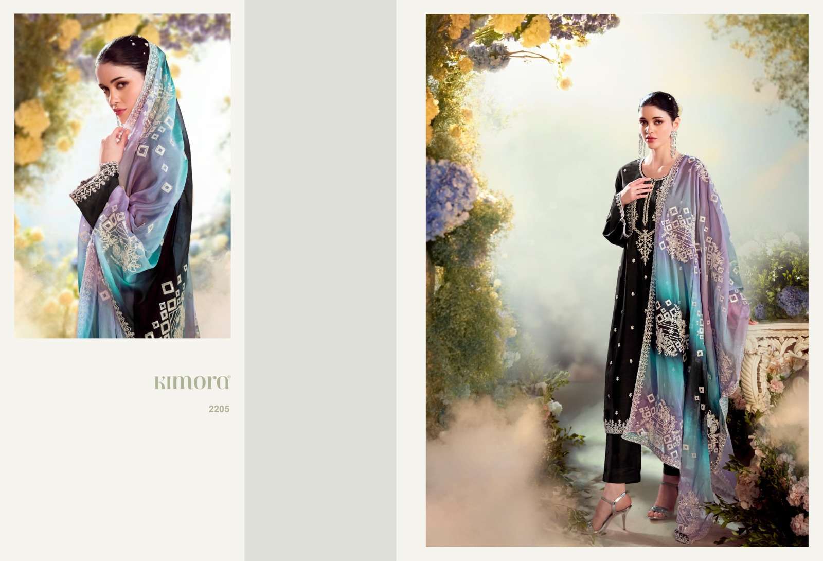 KIMORA HEER DASTOOR LATEST DESIGN MODAL SILK SUIT CATALOG SUPPLIER EXPORTER 2024