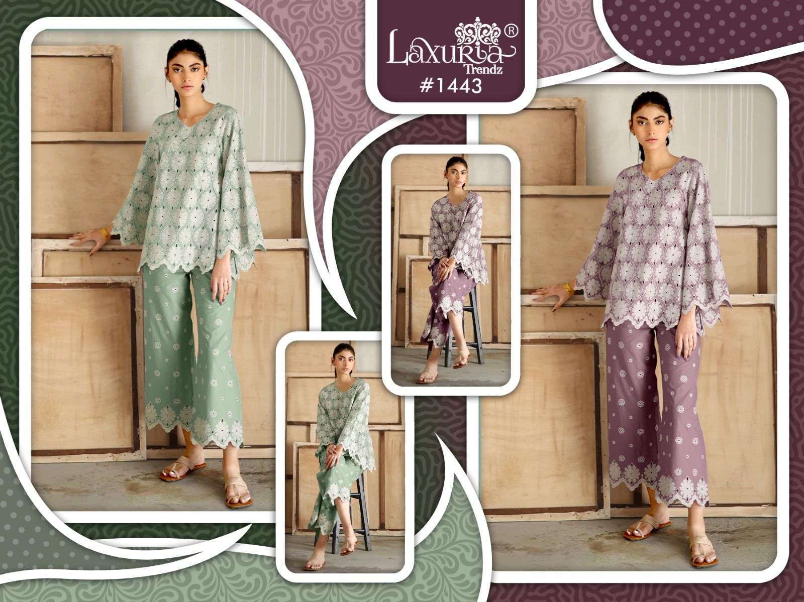 LAXURIA TRENDZ 1443 CORD STYLE PALAZOO CATALOG SUPPLIER 