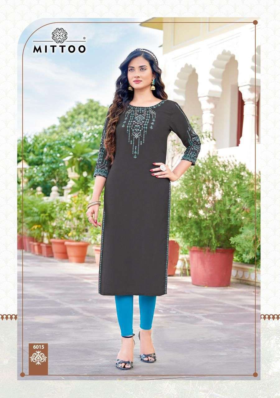 MITTOO RIHANA VOL 3 RAYON KURTI CATALOGUE WHOLESALE PRICE 