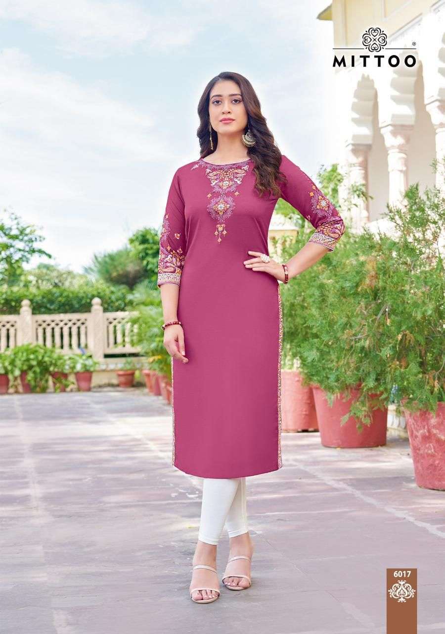 MITTOO RIHANA VOL 3 RAYON KURTI CATALOGUE WHOLESALE PRICE 