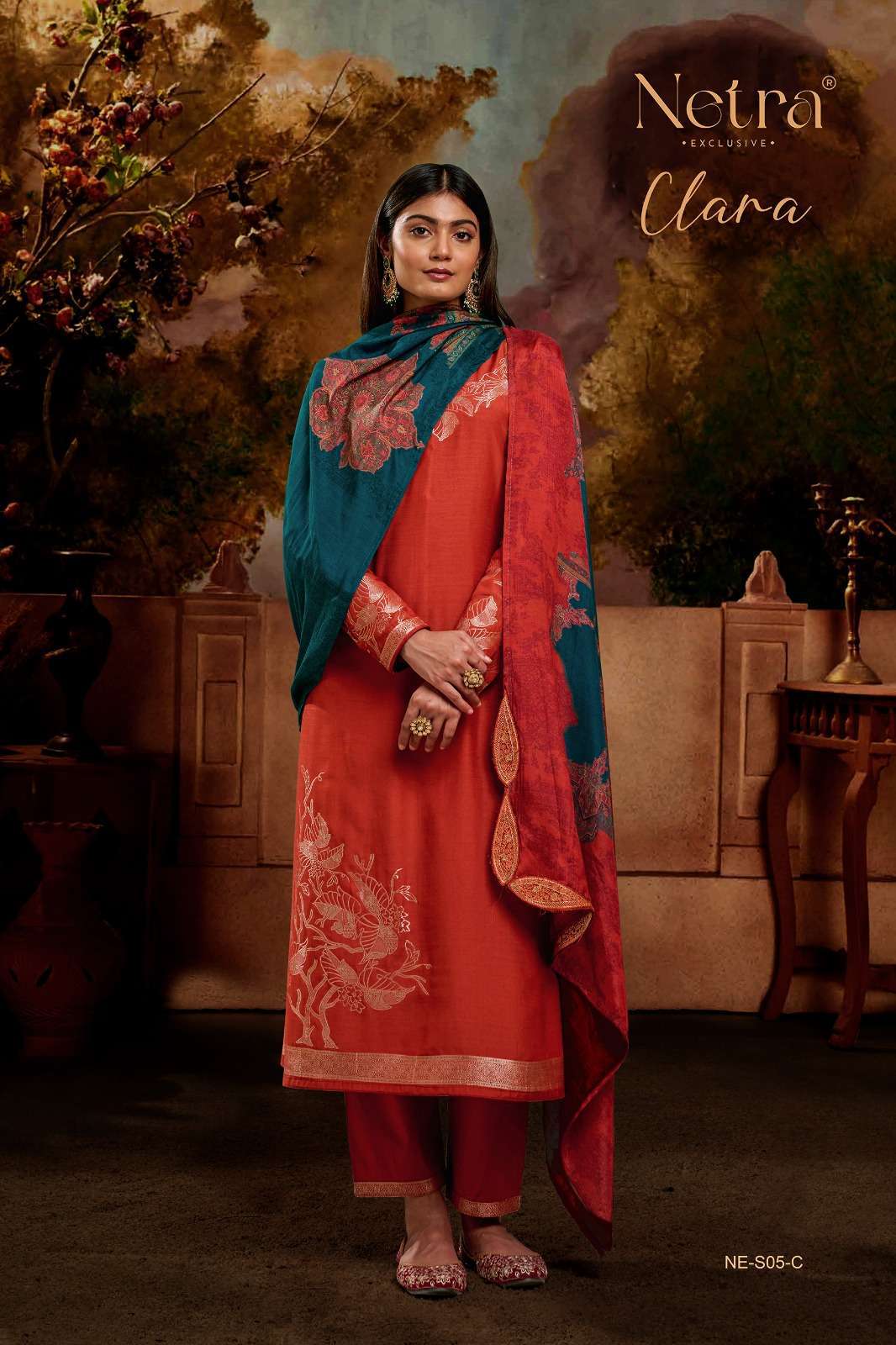 NETRA CLARA PURE MODAL MUSLIN SUIT CATALOG EXPORTER 2024