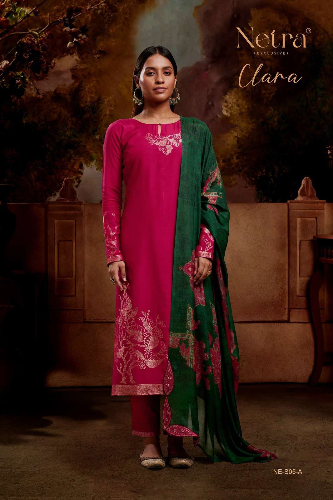 NETRA CLARA PURE MODAL MUSLIN SUIT CATALOG EXPORTER 2024