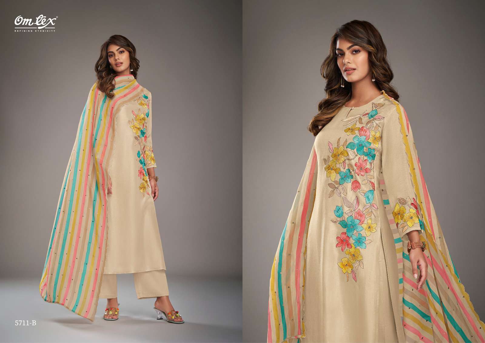 OMTEX NECTAR RUSSIAN SILK EXCLUSIVE SUIT CATALOGUE WHOLESALER 2024