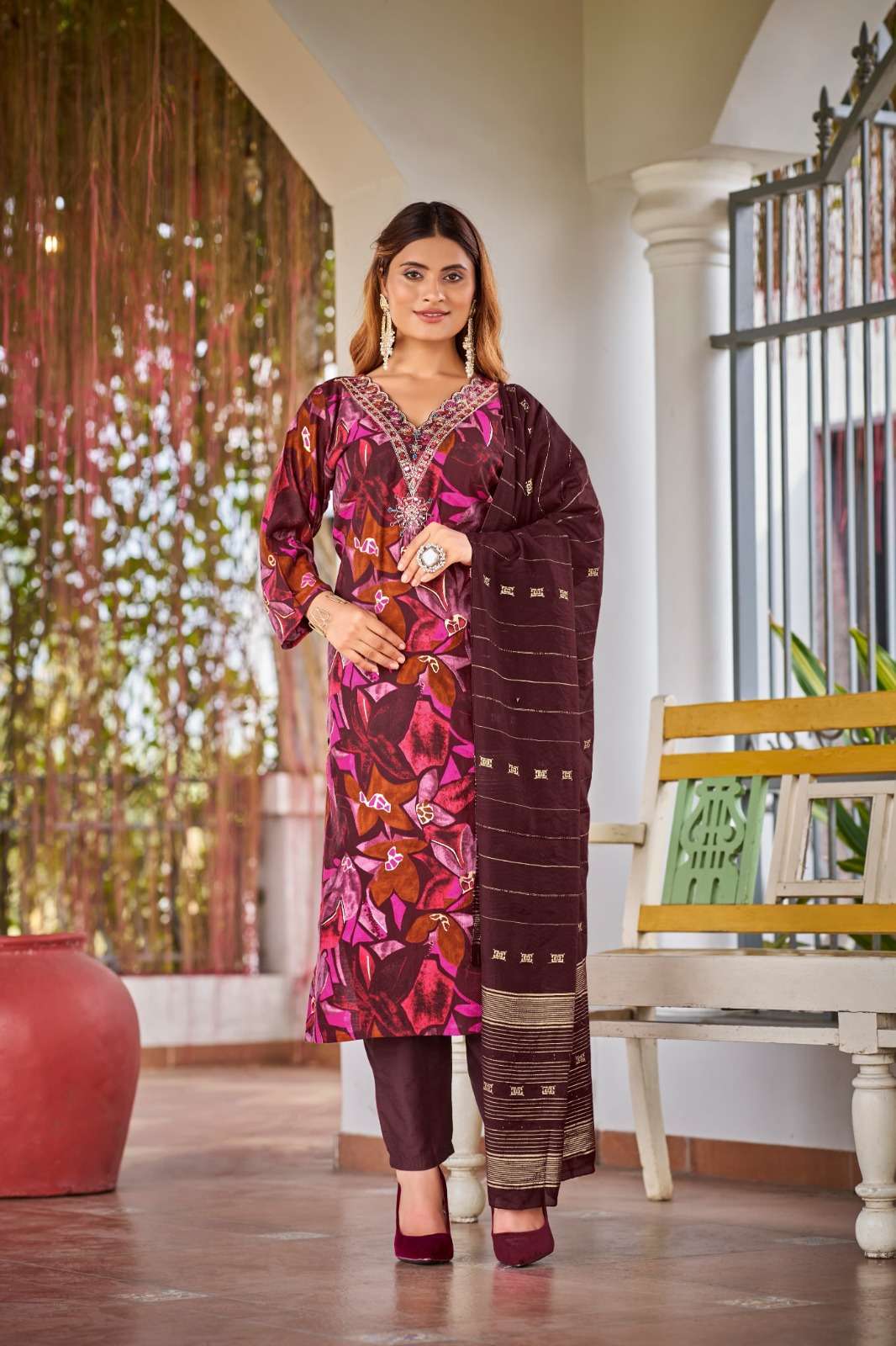 OSSM MUSKAN VOL 5 MODEL PRINT KURTI PANT WITH DUPATTA LATEST CATALOGUE 2024