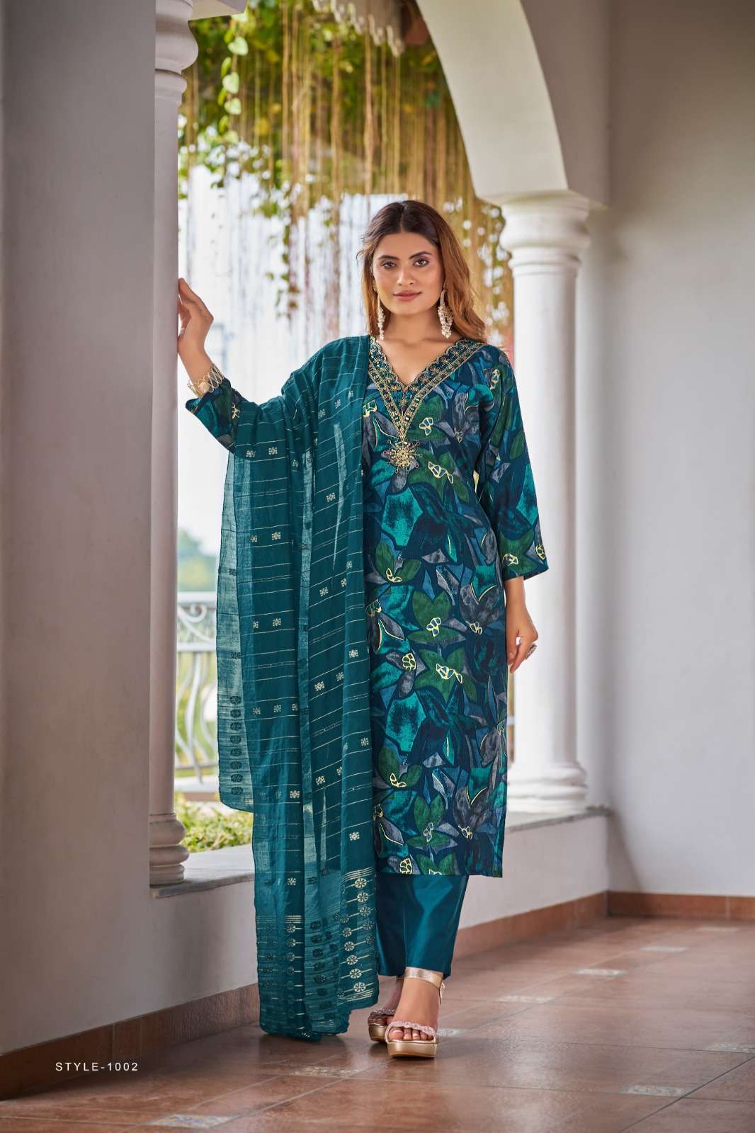 OSSM MUSKAN VOL 5 MODEL PRINT KURTI PANT WITH DUPATTA LATEST CATALOGUE 2024
