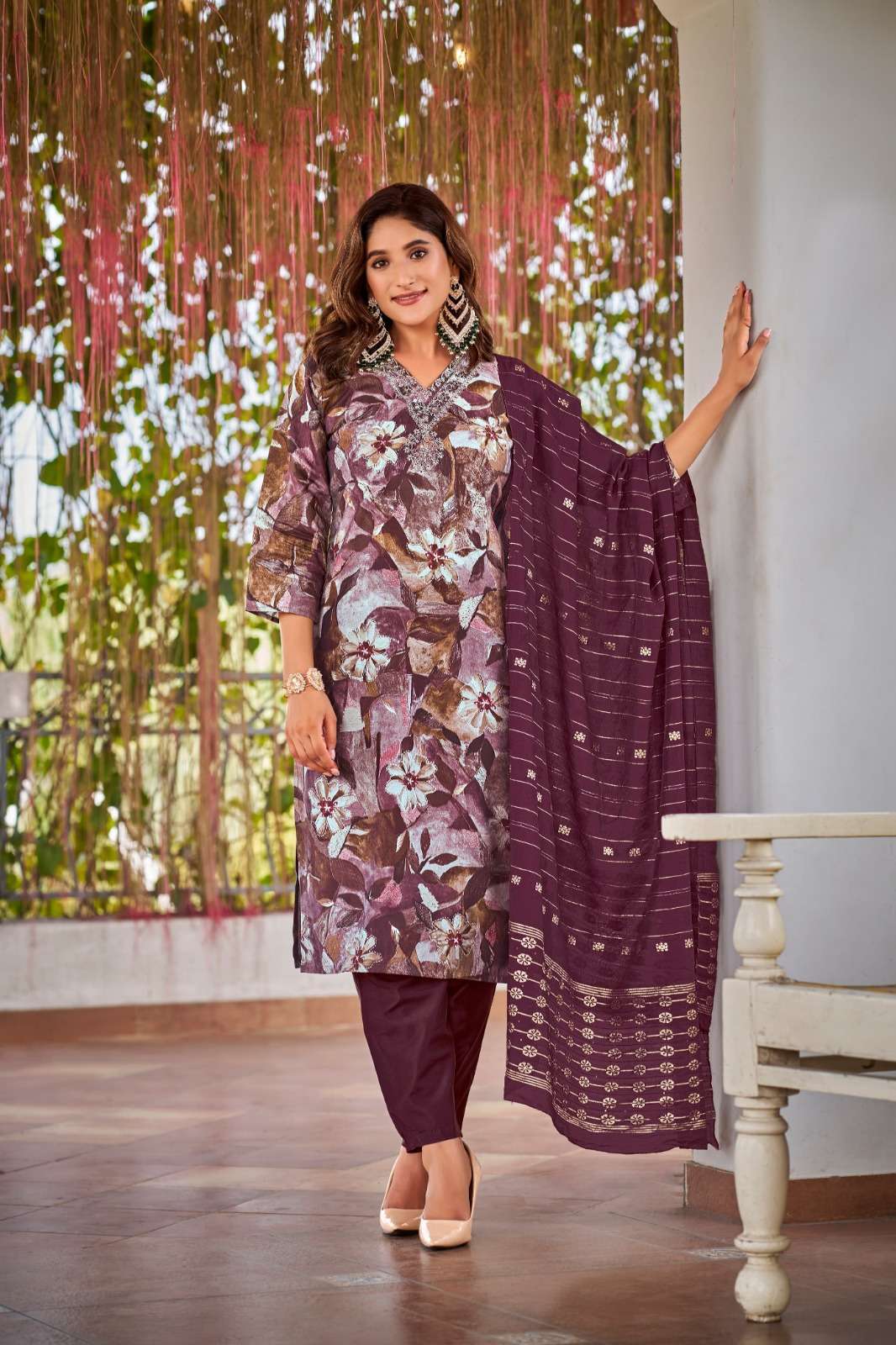 OSSM MUSKAN VOL 5 MODEL PRINT KURTI PANT WITH DUPATTA LATEST CATALOGUE 2024