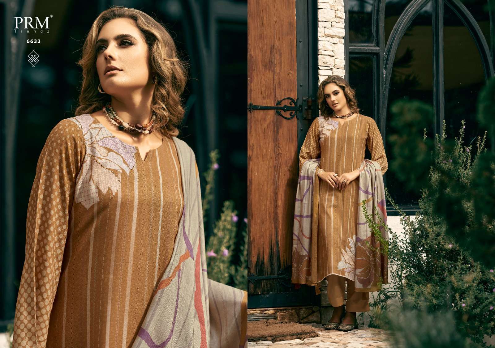 PRM TRENDZ MOHENA FANCY HANDWORK PASHMINA SUIT CATALOGUE 2024