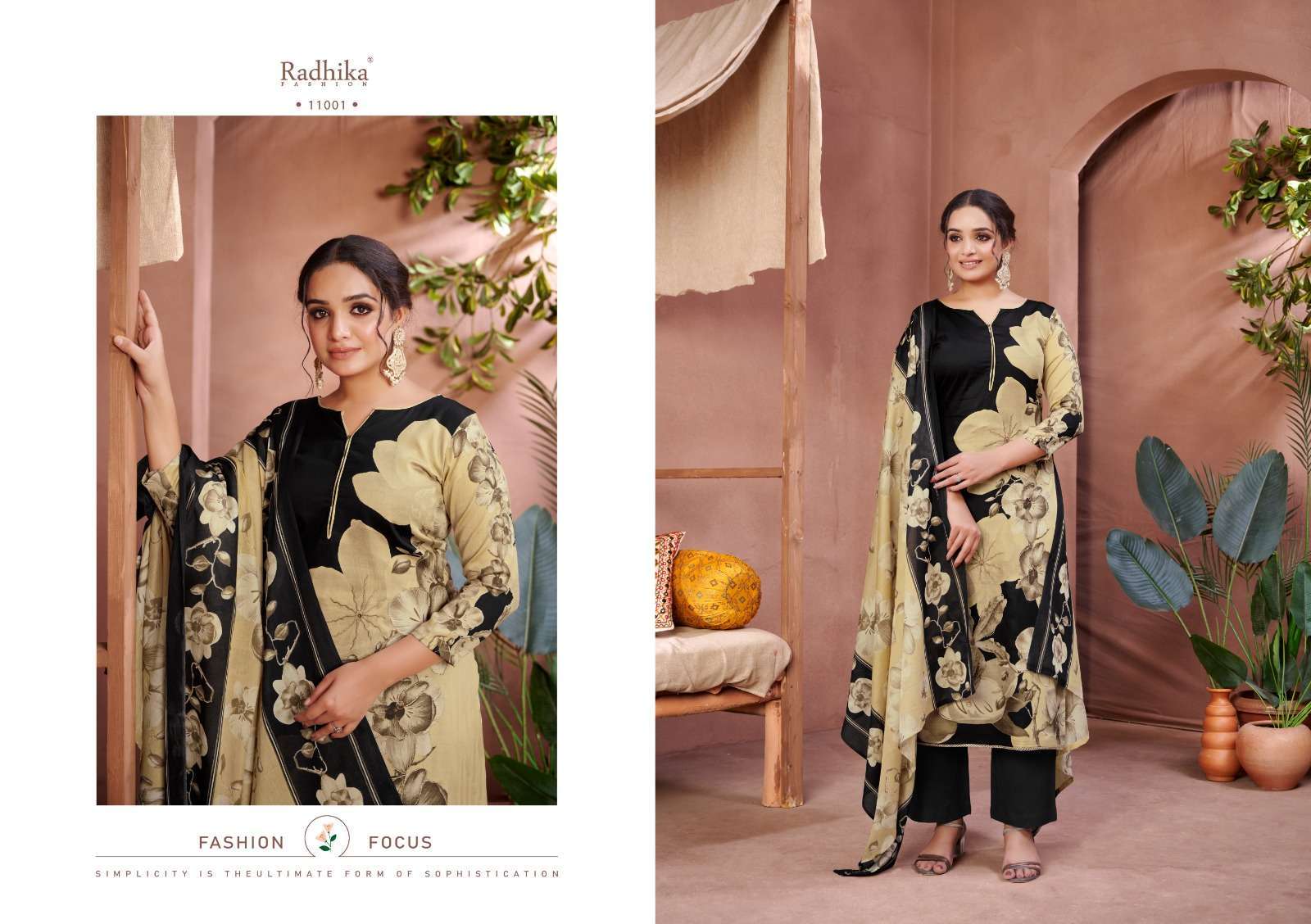 RADHIKA AZARA FLORAL PURE JAM COTTON LADIES SUIT CATALOGUE 2024
