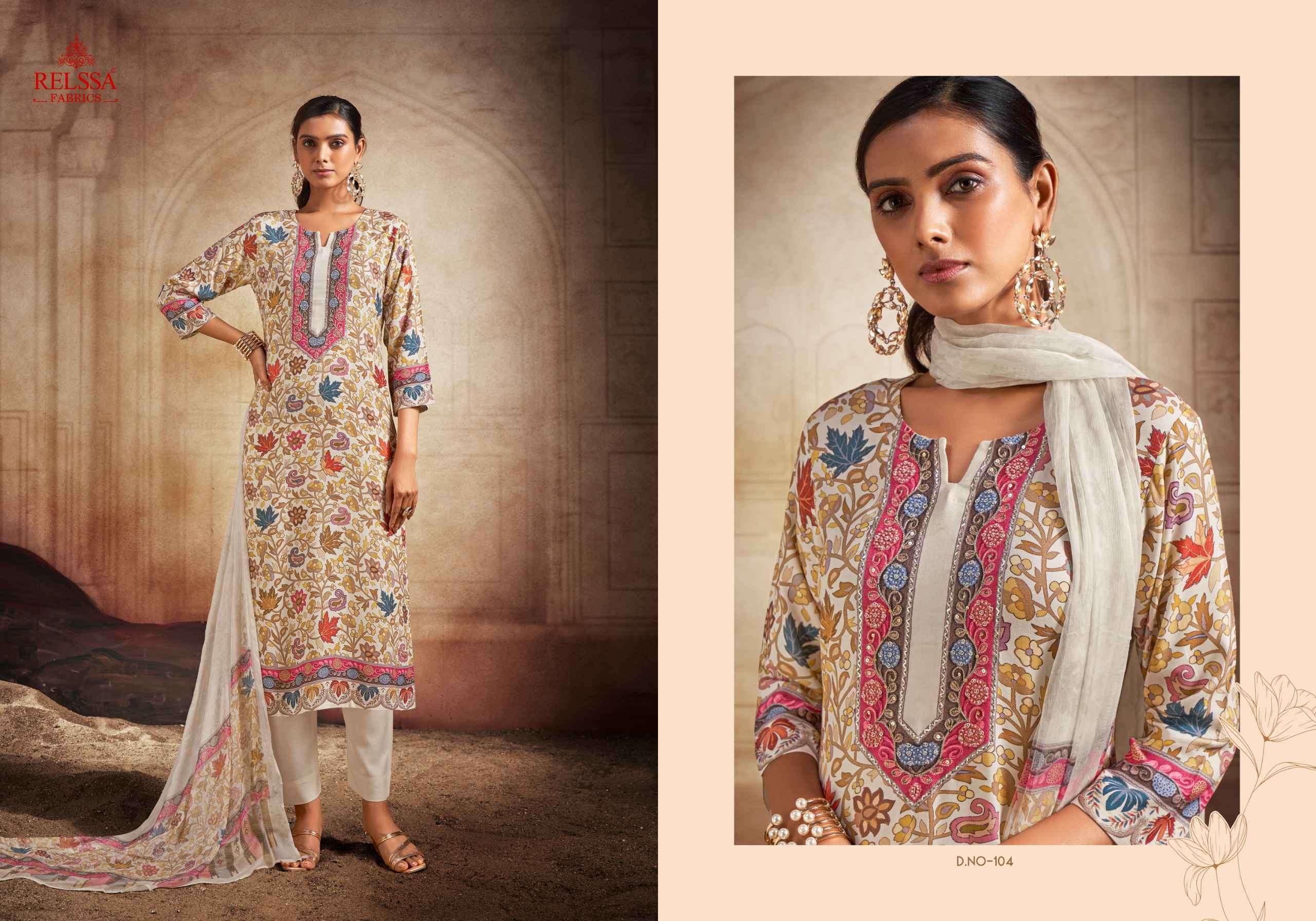 RELSSA GULNAZ FANCY HANDWORK WINTER WEAR SUIT CATALOG SUPPLIER 2024