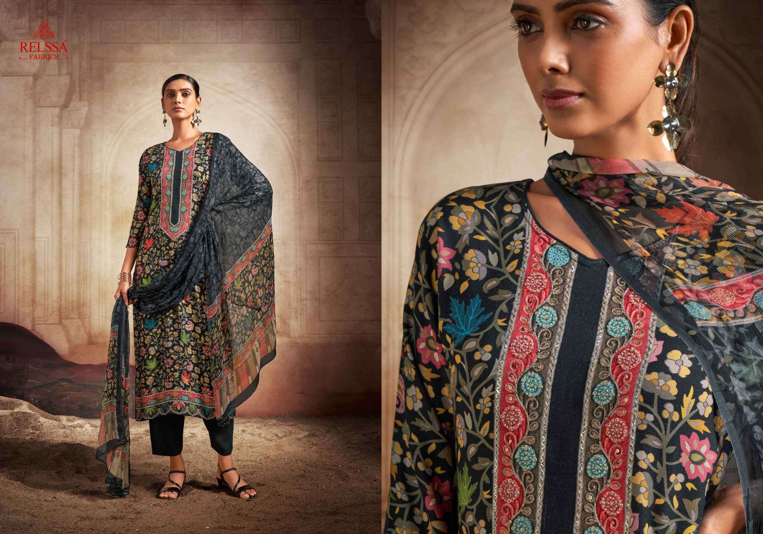 RELSSA GULNAZ FANCY HANDWORK WINTER WEAR SUIT CATALOG SUPPLIER 2024