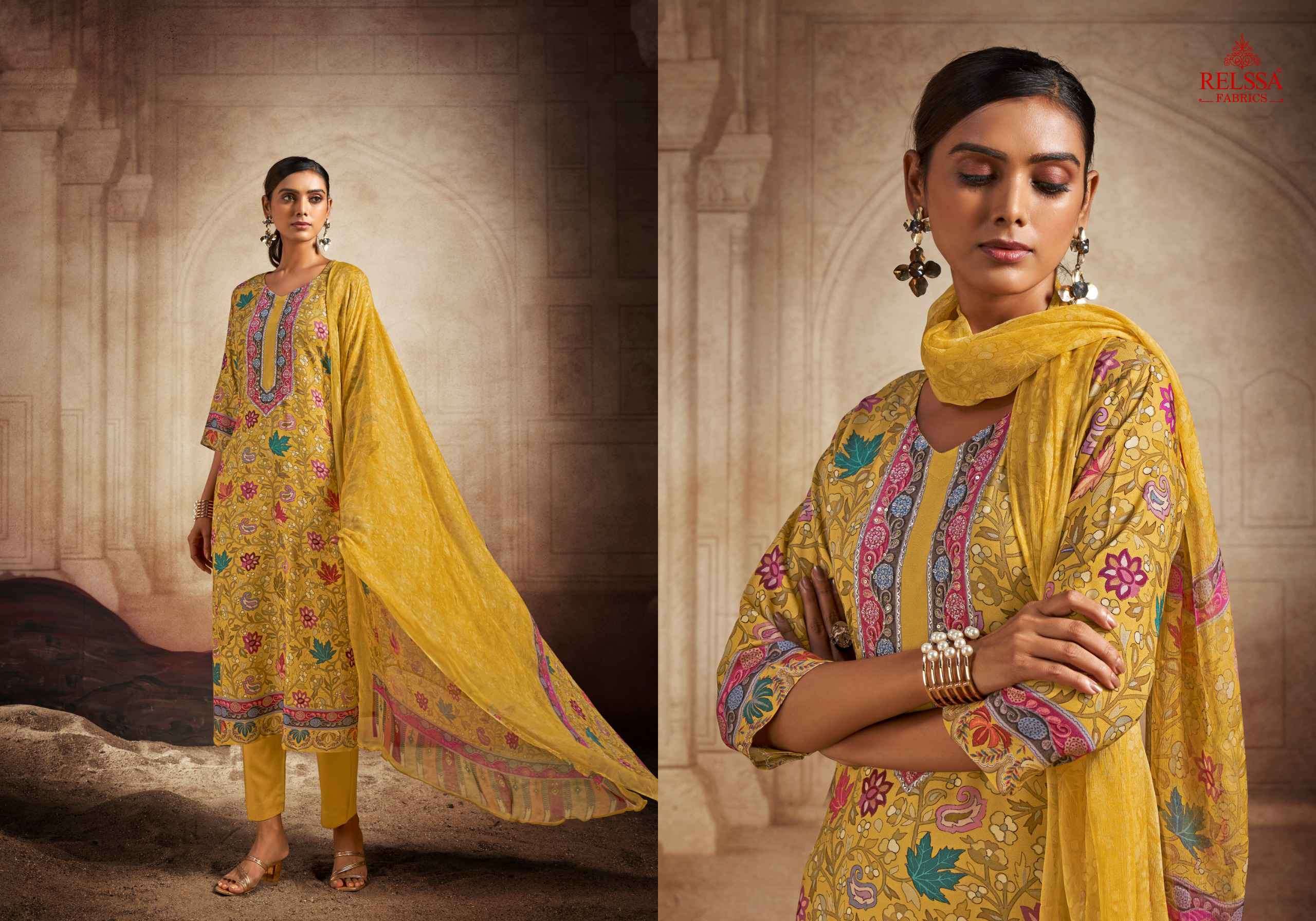 RELSSA GULNAZ FANCY HANDWORK WINTER WEAR SUIT CATALOG SUPPLIER 2024