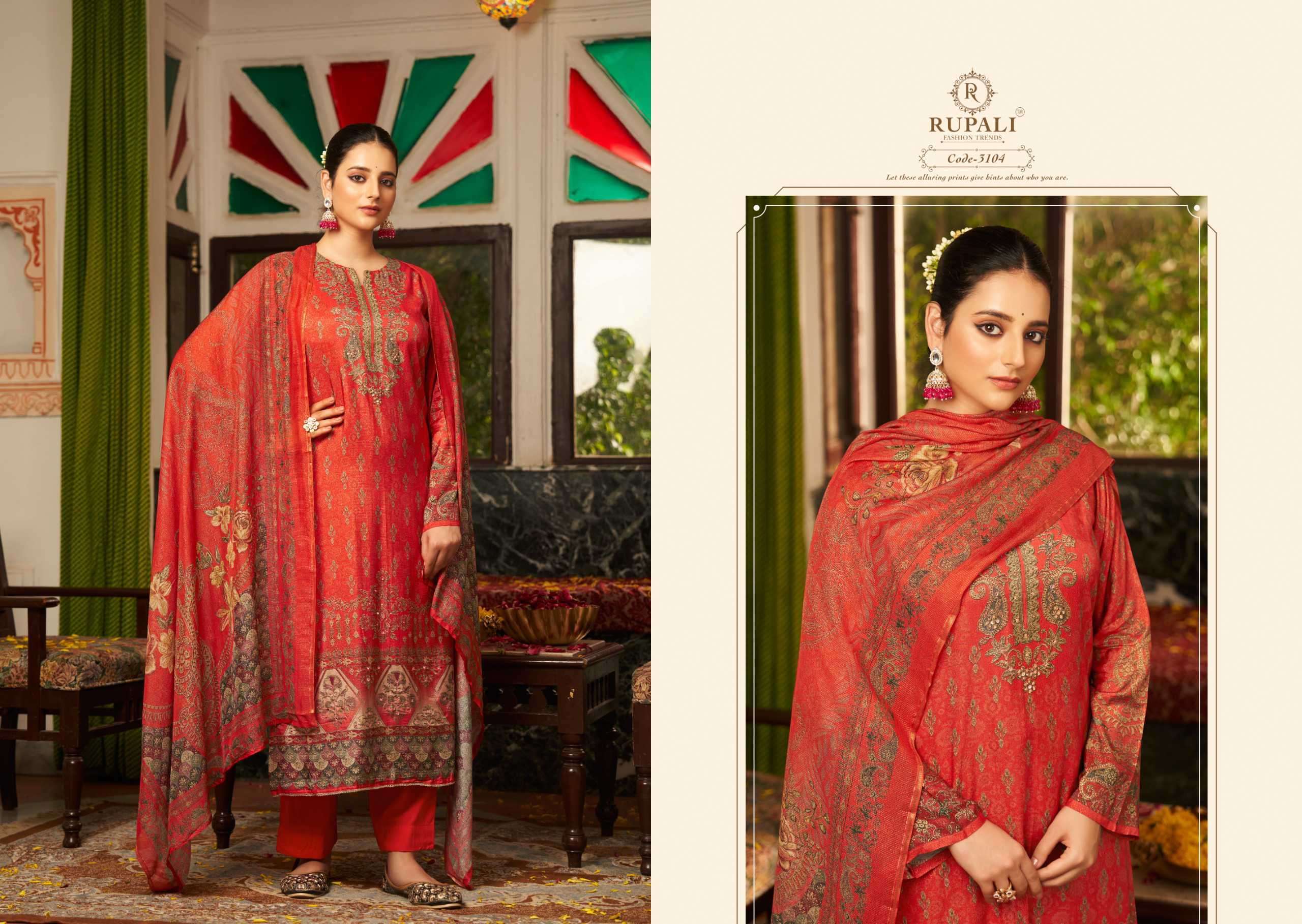 RUPALI FASHION RAJVI DIGITAL PRINTED FANCY MUSLIN SUIT CATALOGUE BEST RATE 