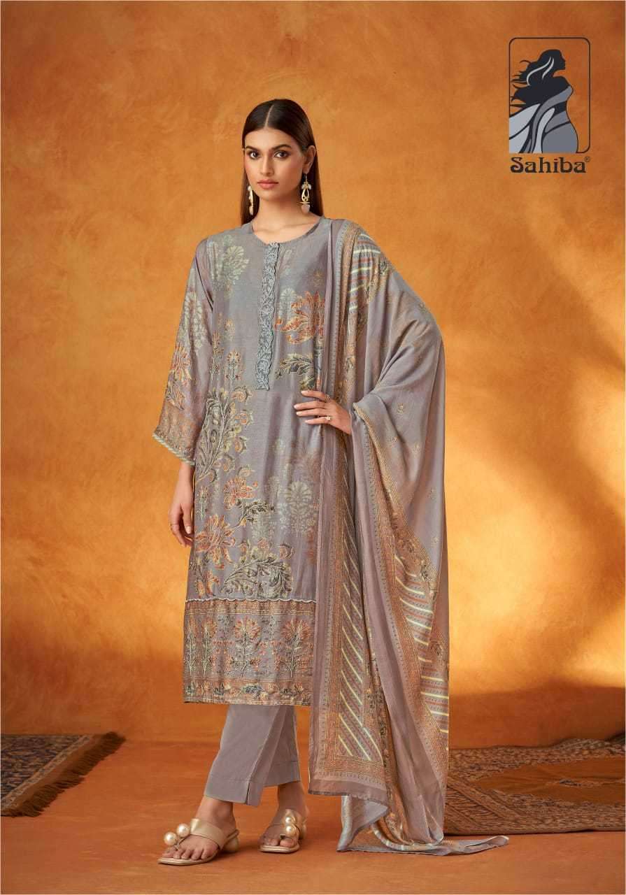 SAHIBA YASMIN MUSLIN SILK PRINT LADIES SUIT CATALOGUE WHOLESALE PRICE 