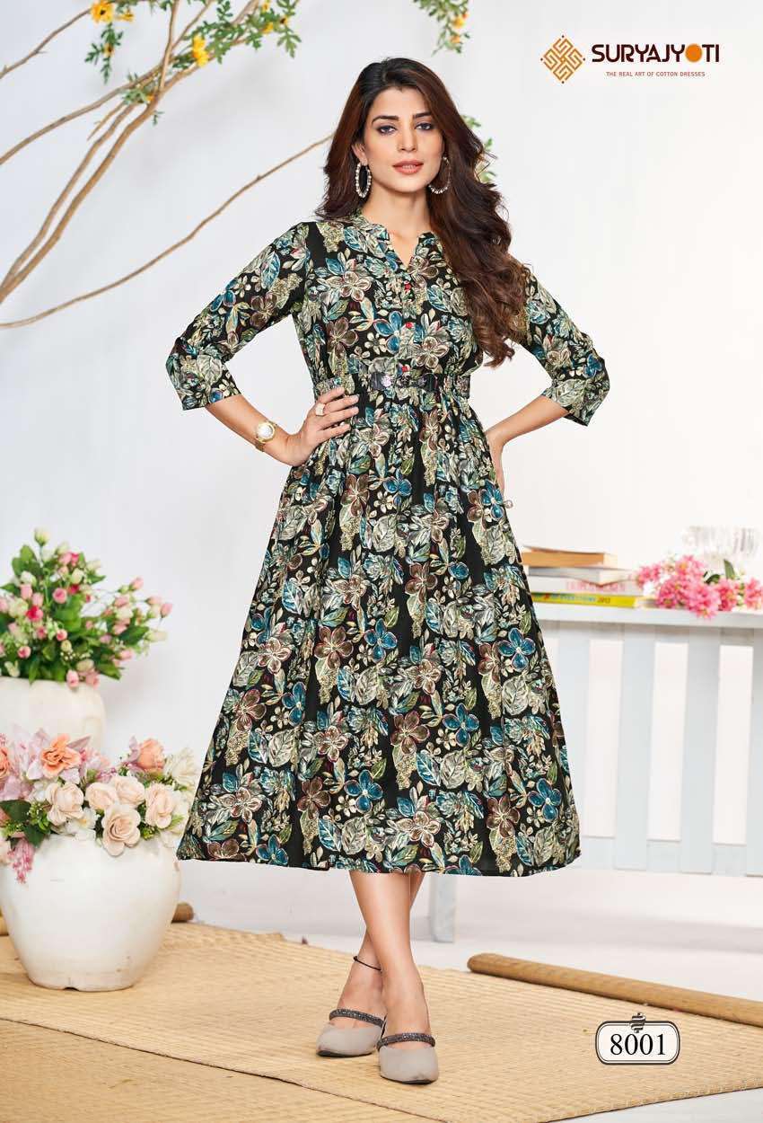 SURYAJYOTI BELT VOL 8 FLAR KURTI CATALOGUE SUPPLIER IN SURAT 2024