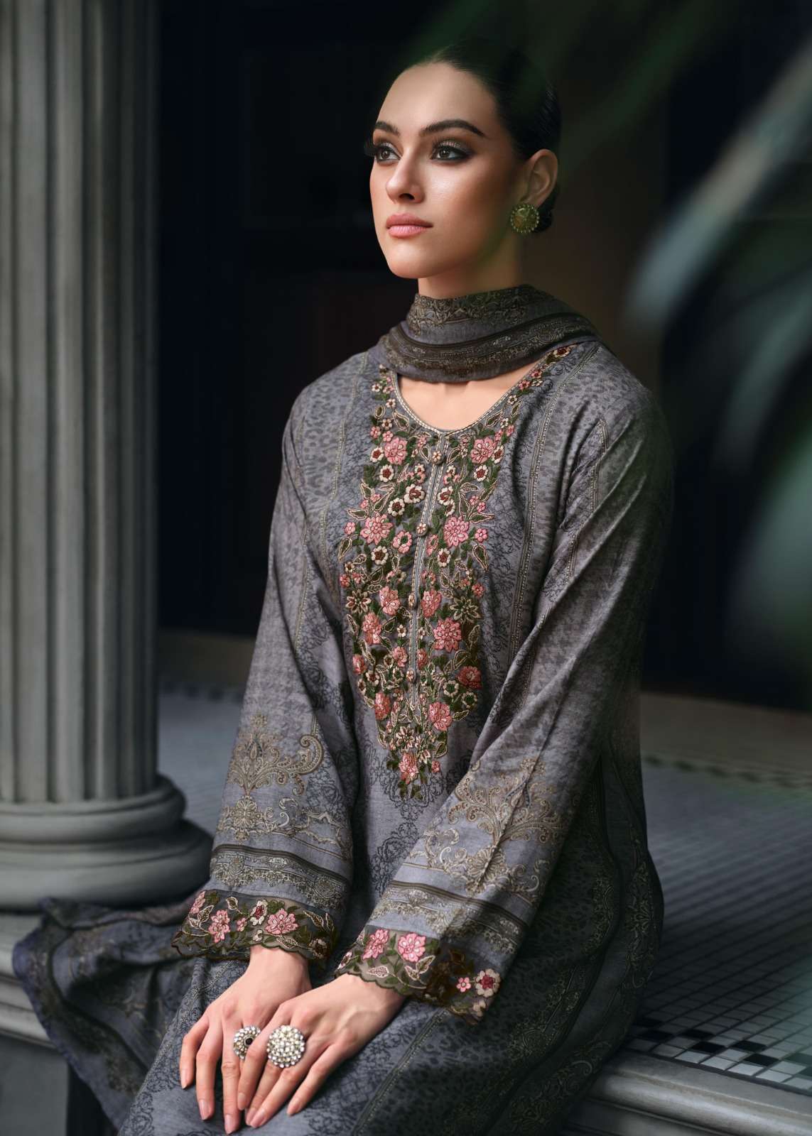 VARSHA OASIS FANCY MODAL SATIN SUIT CATALOGUE WHOLESALER 