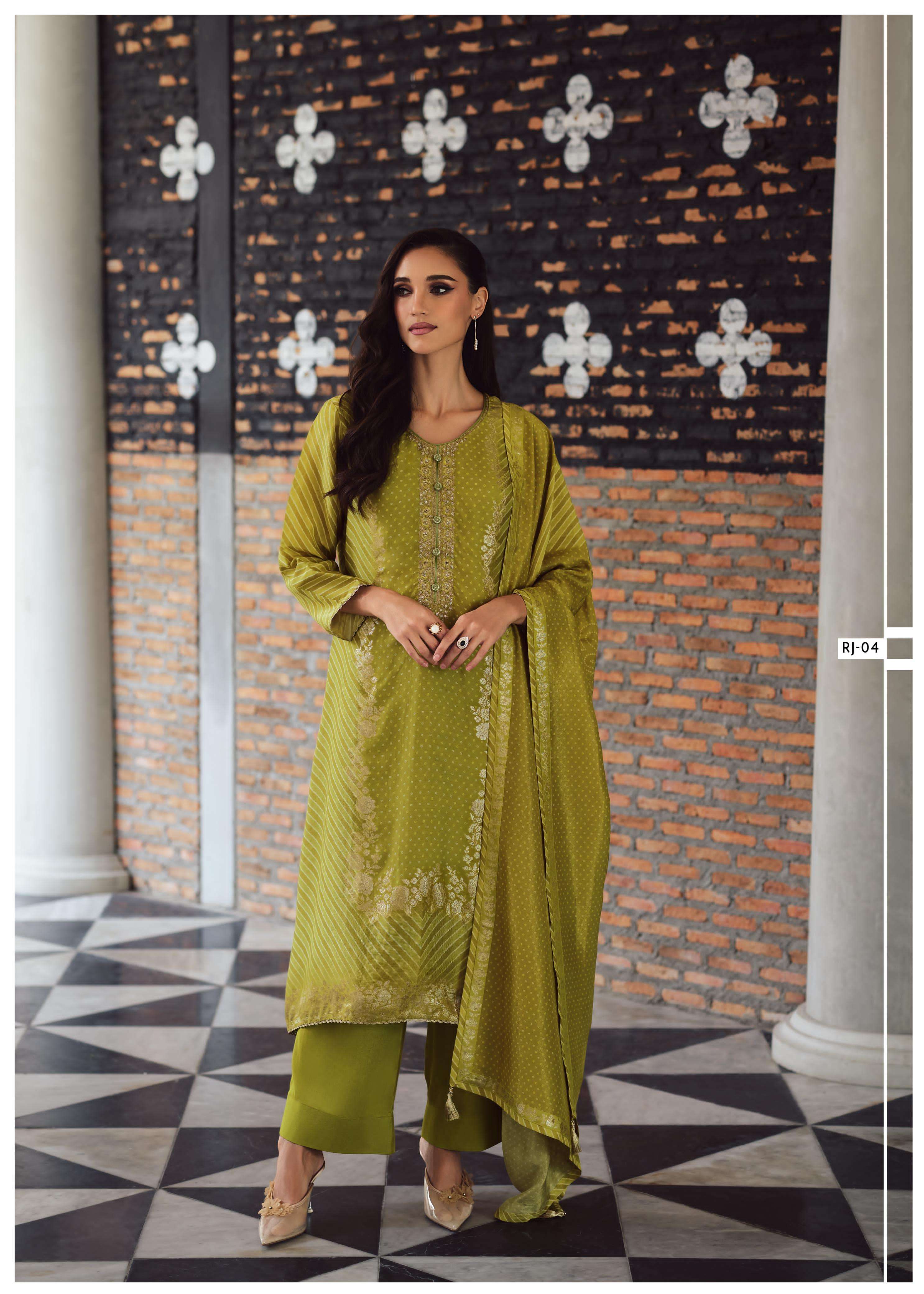 VARSHA RANJEESH DESIGNER WOVEN SUIT CATALOGUE WHOLESALER 