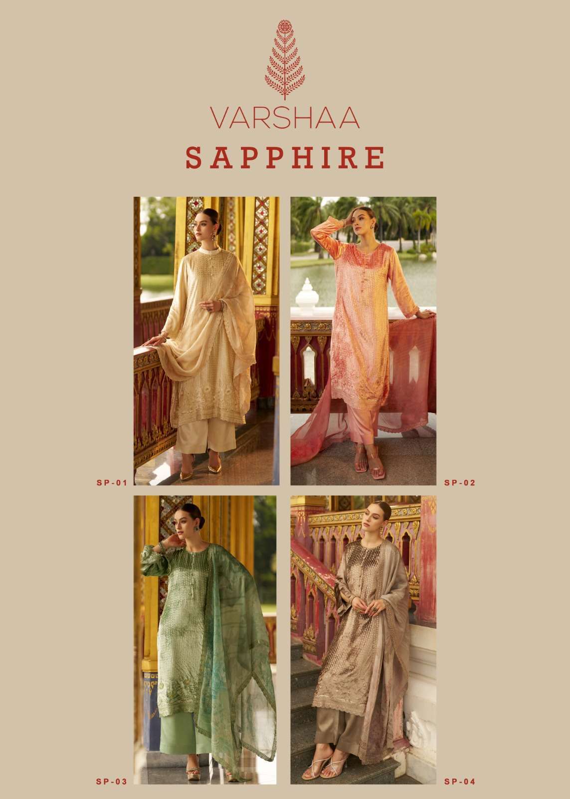 VARSHA SAPPHIRE DESIGNER VELVET PARTYWEAR SUIT CATALOGUE WHOLESALER 