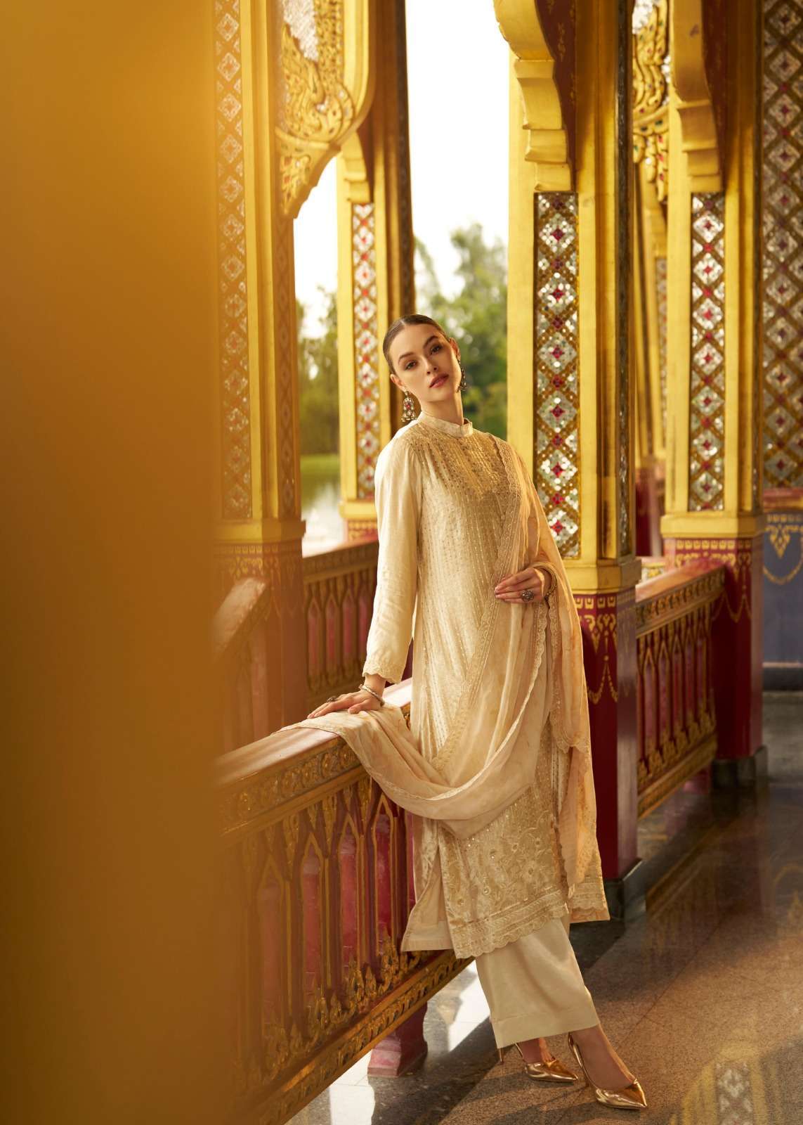 VARSHA SAPPHIRE DESIGNER VELVET PARTYWEAR SUIT CATALOGUE WHOLESALER 
