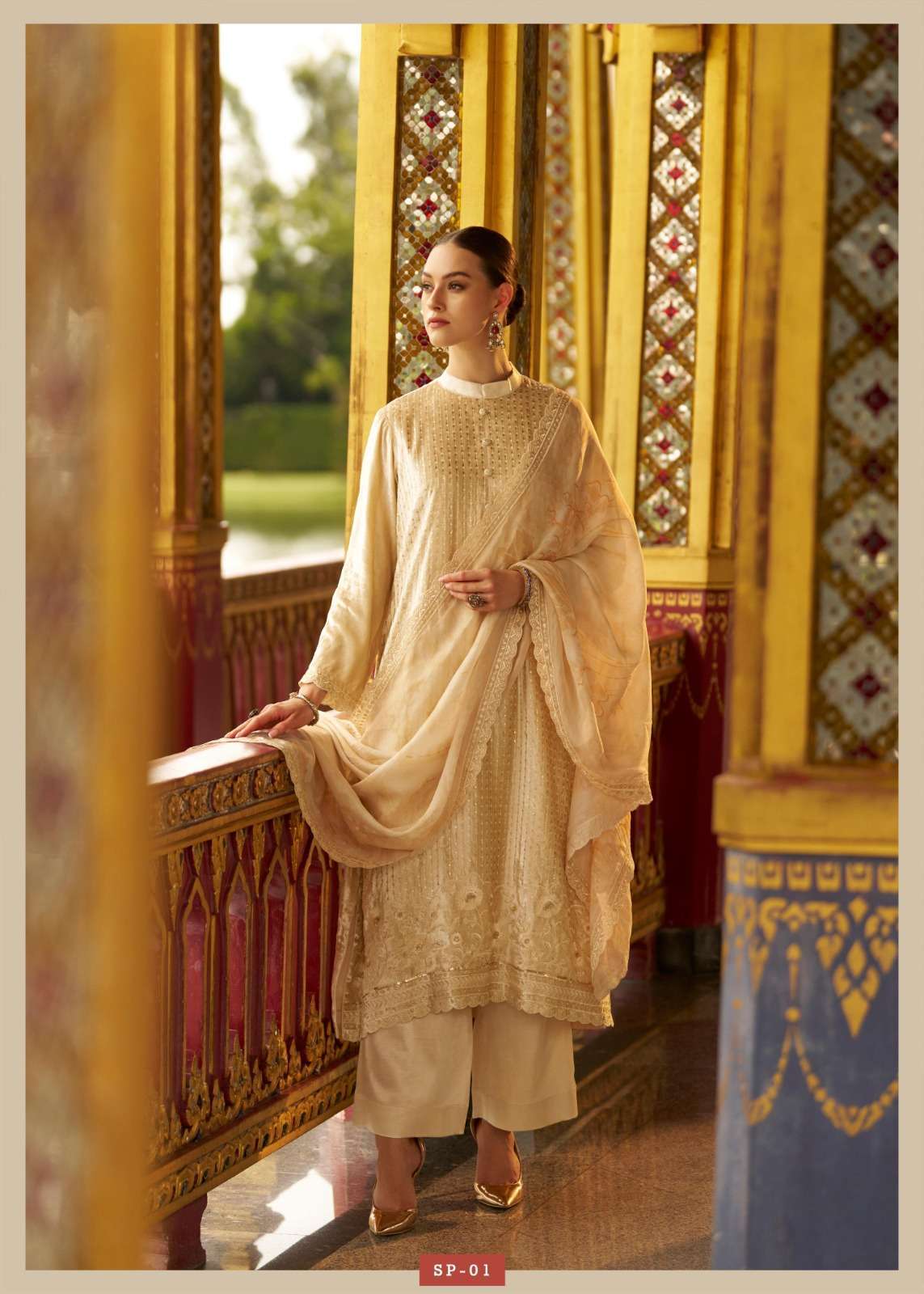 VARSHA SAPPHIRE DESIGNER VELVET PARTYWEAR SUIT CATALOGUE WHOLESALER 