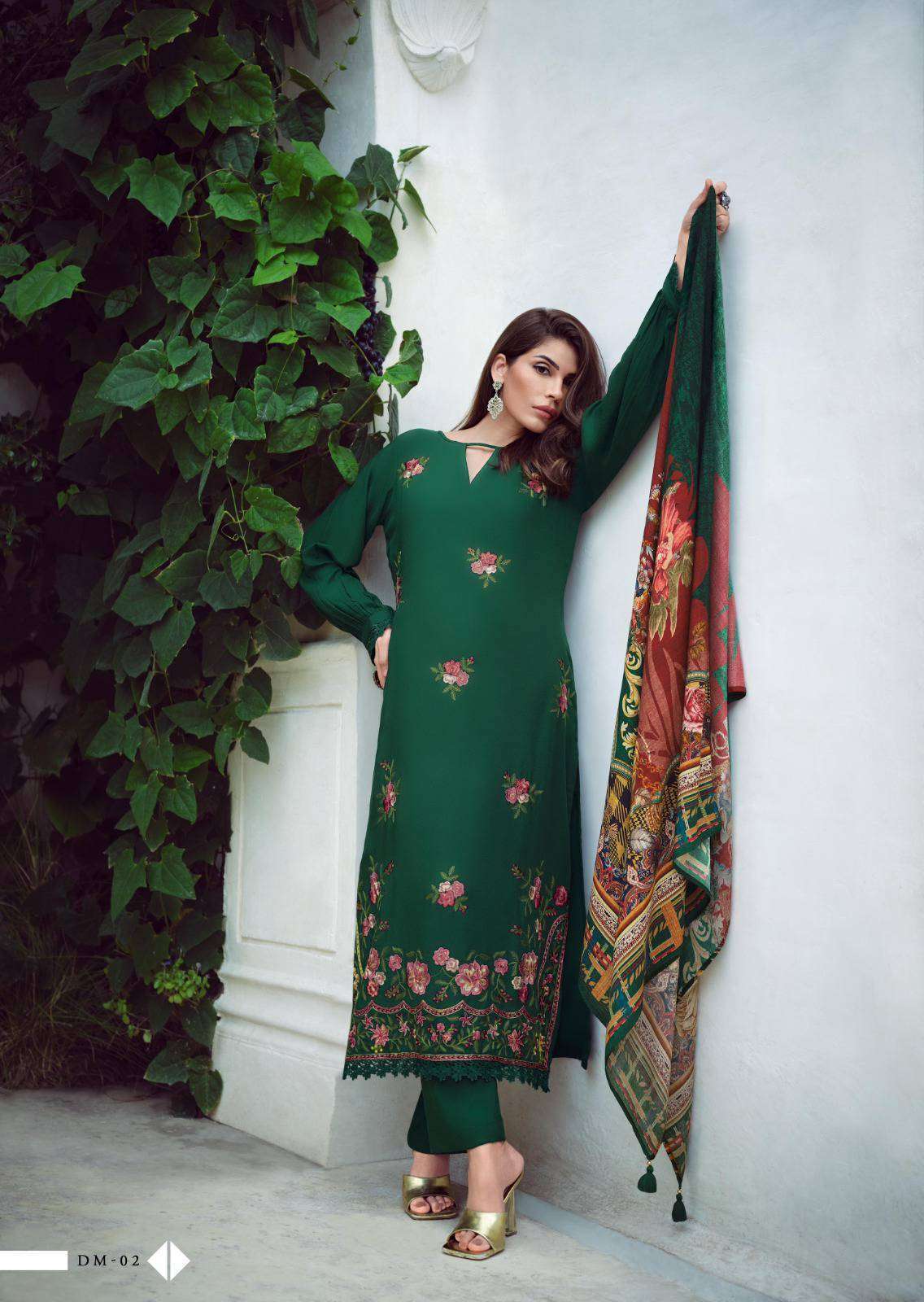 VARSHA SUIT LATEST CATALOGUE DREAMS FANCY MUSLIN SUIT CATALOG DEALER VARSHA SUIT