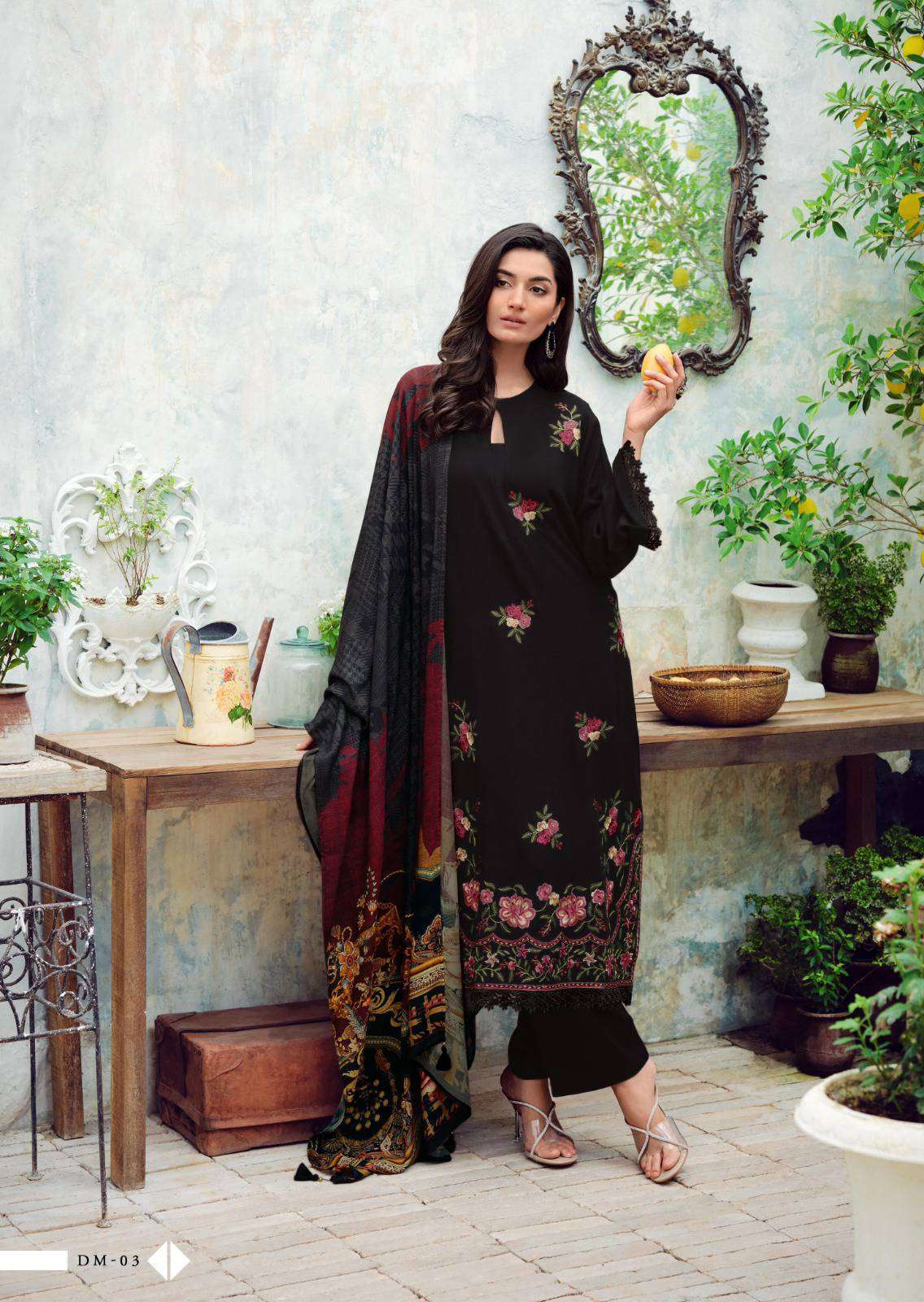 VARSHA SUIT LATEST CATALOGUE DREAMS FANCY MUSLIN SUIT CATALOG DEALER VARSHA SUIT