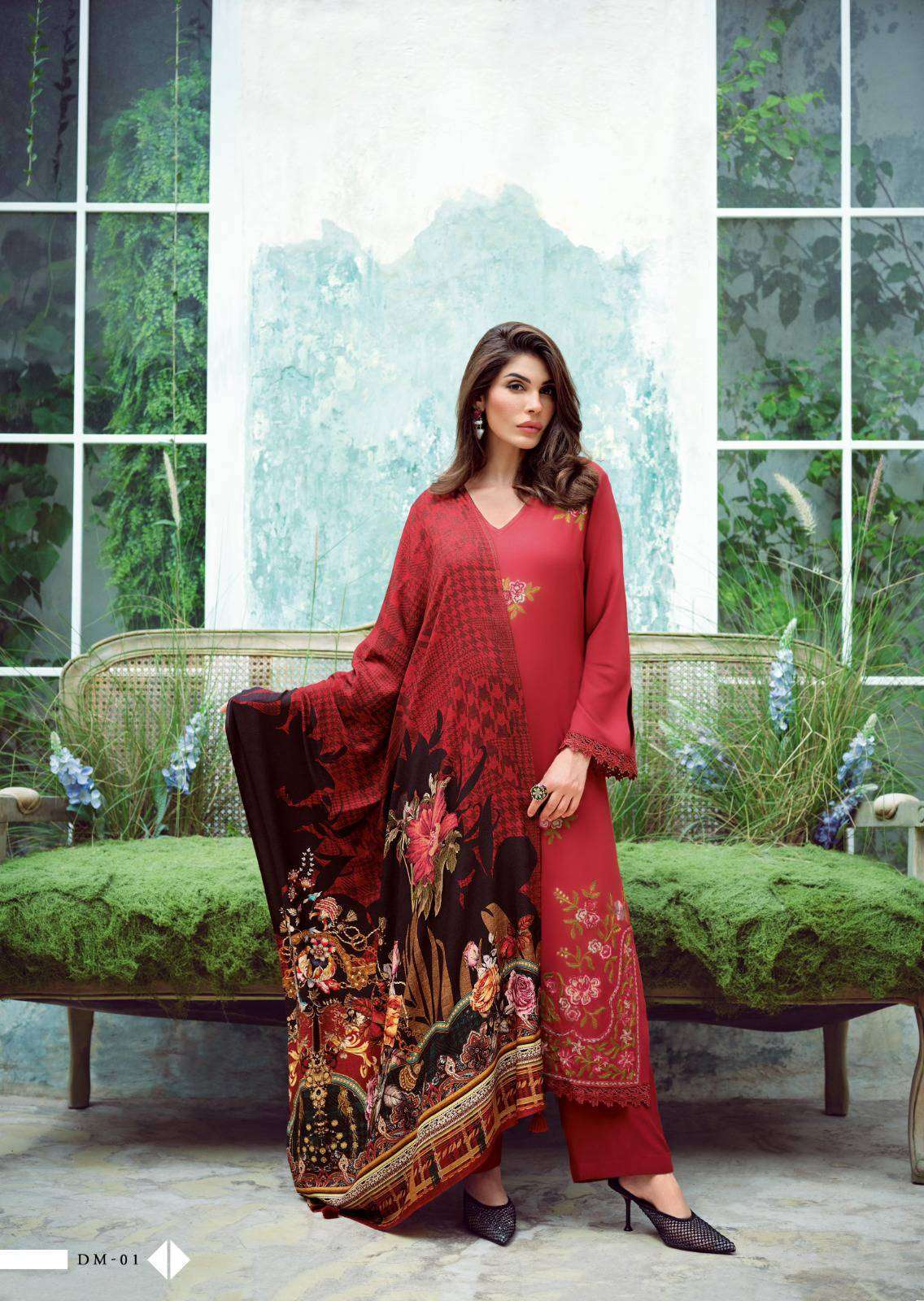 VARSHA SUIT LATEST CATALOGUE DREAMS FANCY MUSLIN SUIT CATALOG DEALER VARSHA SUIT