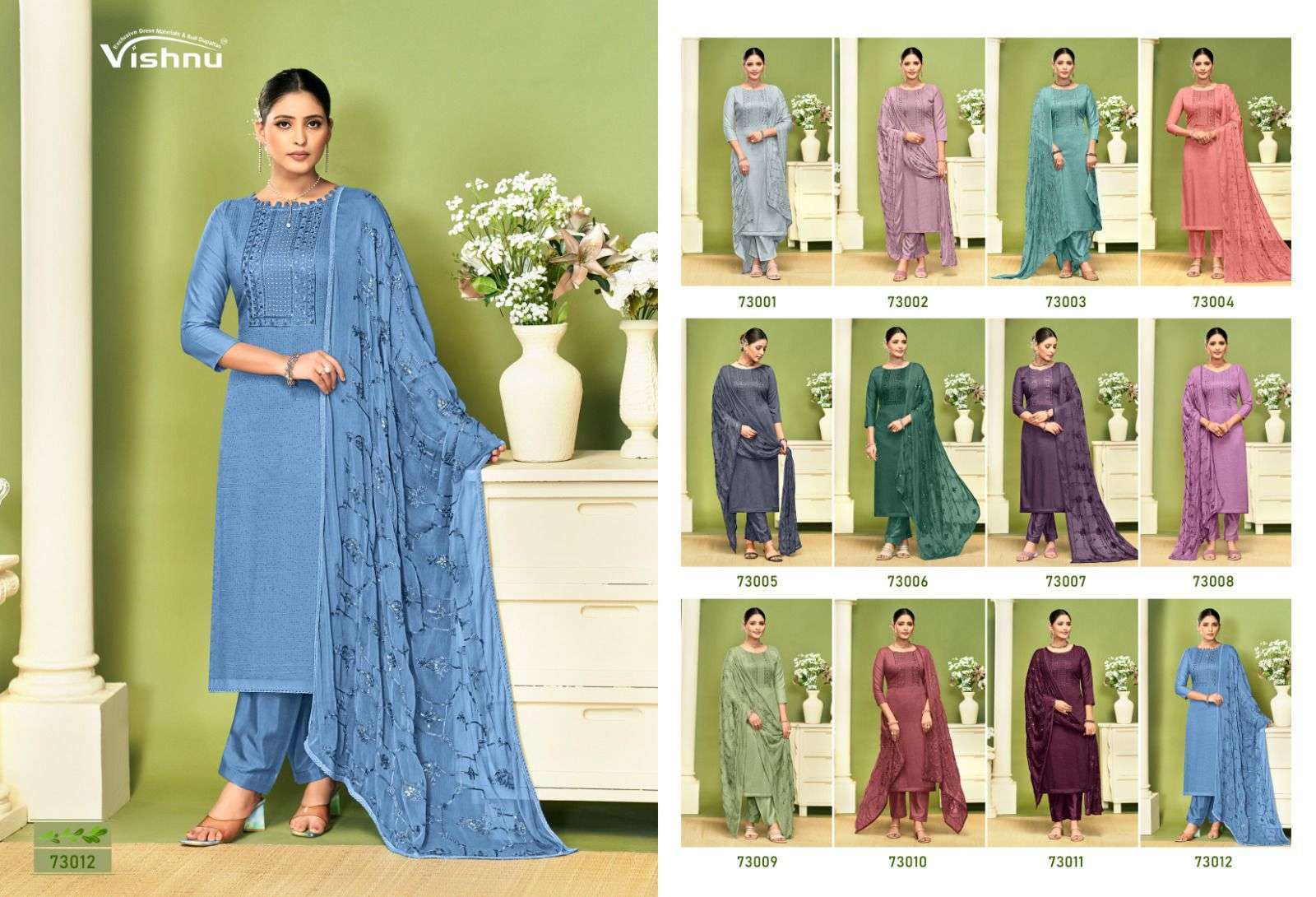 VISHNU NAGINA VOL 2 FANCY CHINON SUIT CATALOG SUPPLIER EXPORTER 2024