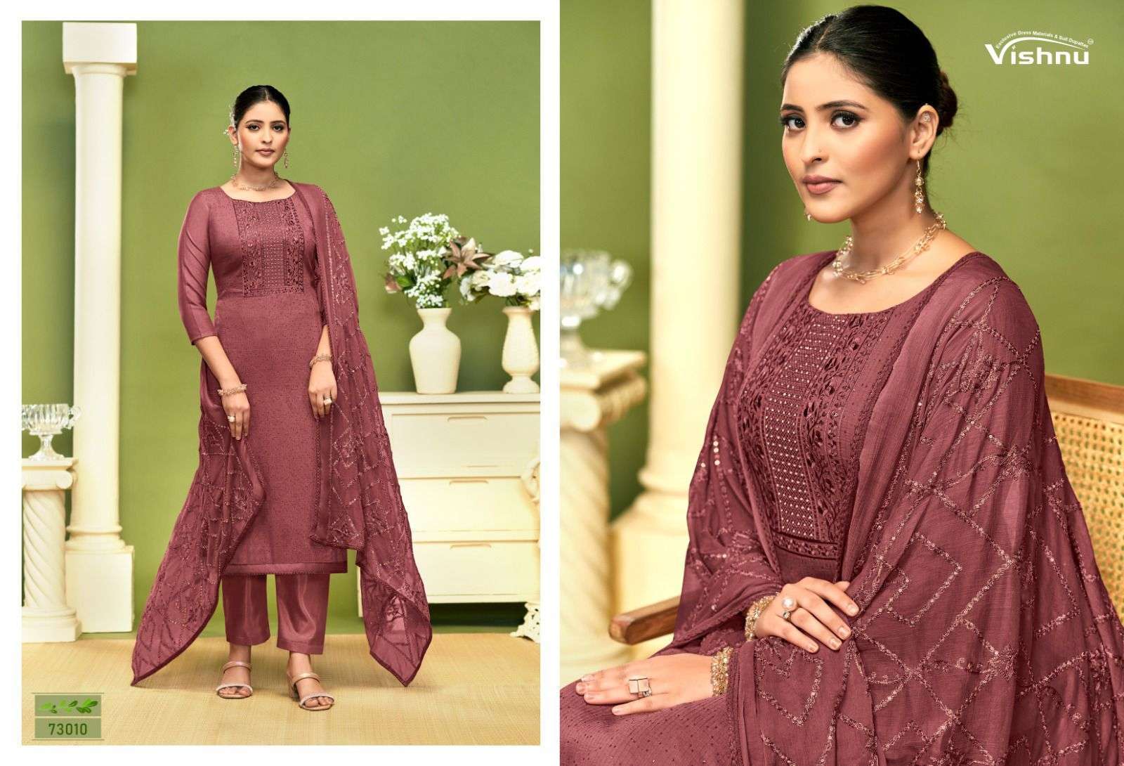 VISHNU NAGINA VOL 2 FANCY CHINON SUIT CATALOG SUPPLIER EXPORTER 2024