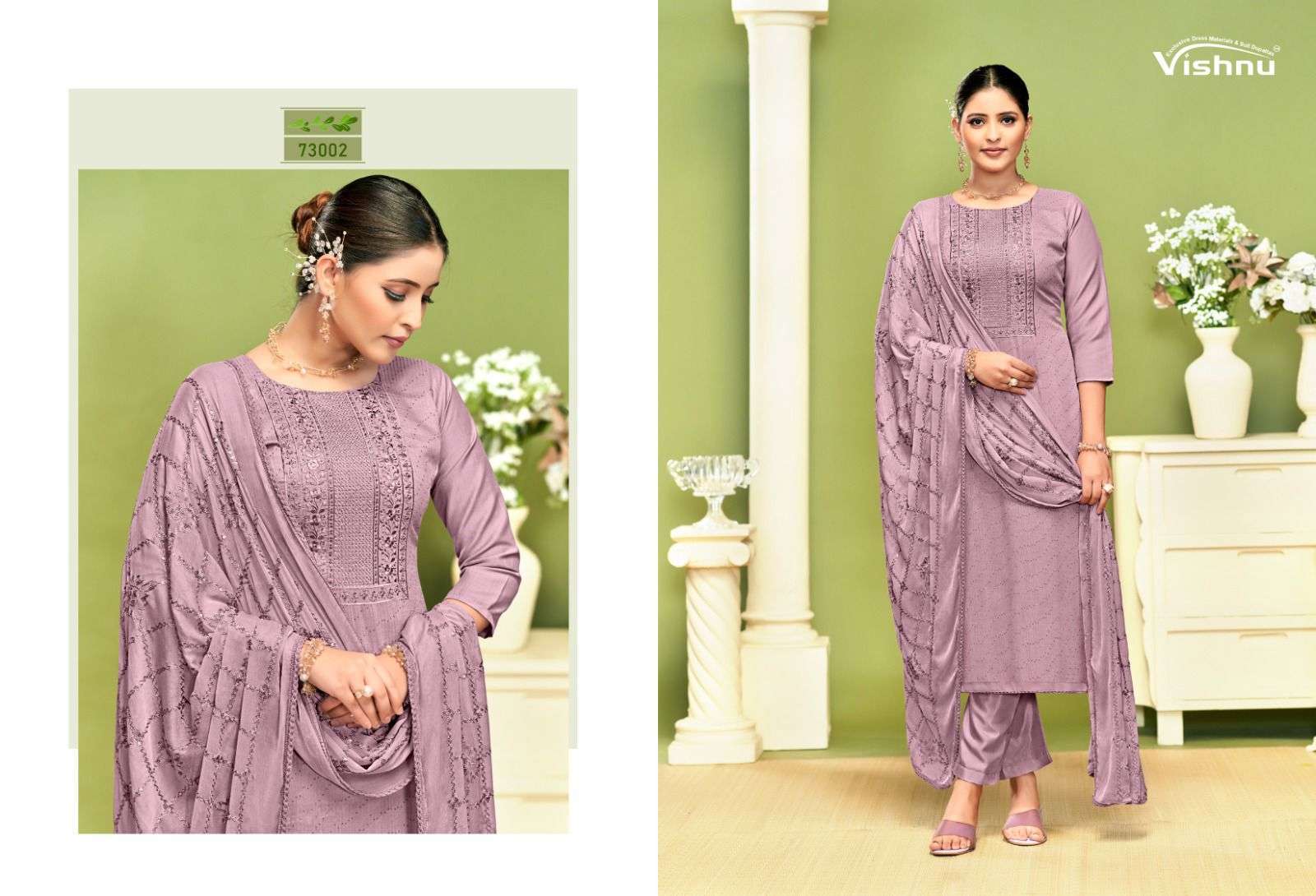 VISHNU NAGINA VOL 2 FANCY CHINON SUIT CATALOG SUPPLIER EXPORTER 2024