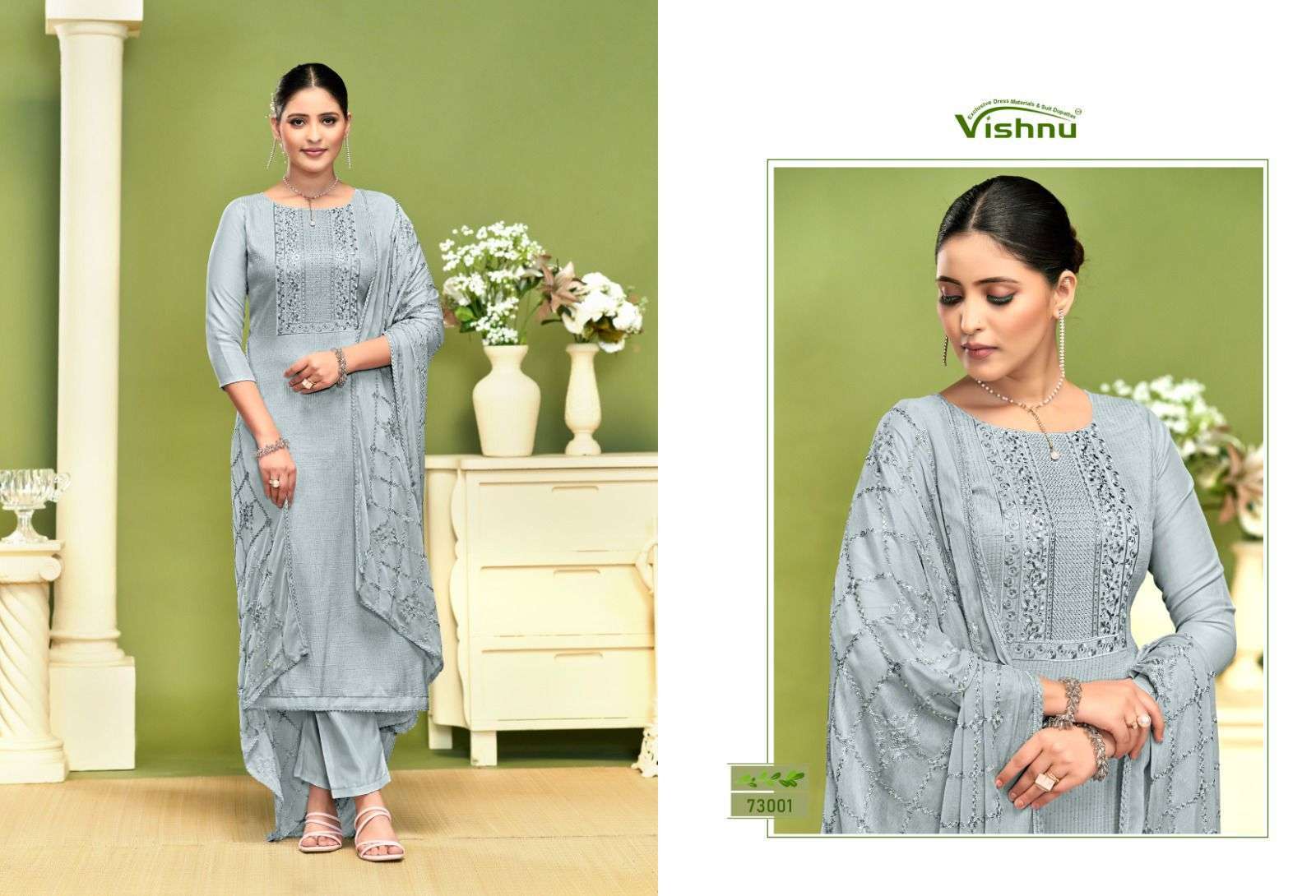 VISHNU NAGINA VOL 2 FANCY CHINON SUIT CATALOG SUPPLIER EXPORTER 2024