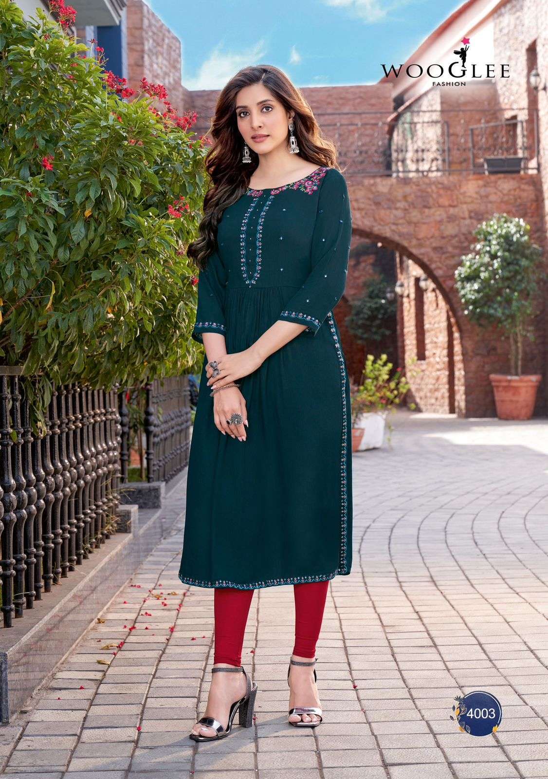 WOOGLEE ANANTA LADIES WEAR FANCY PATTERN KURTI COLLCTION CATALOGUE 