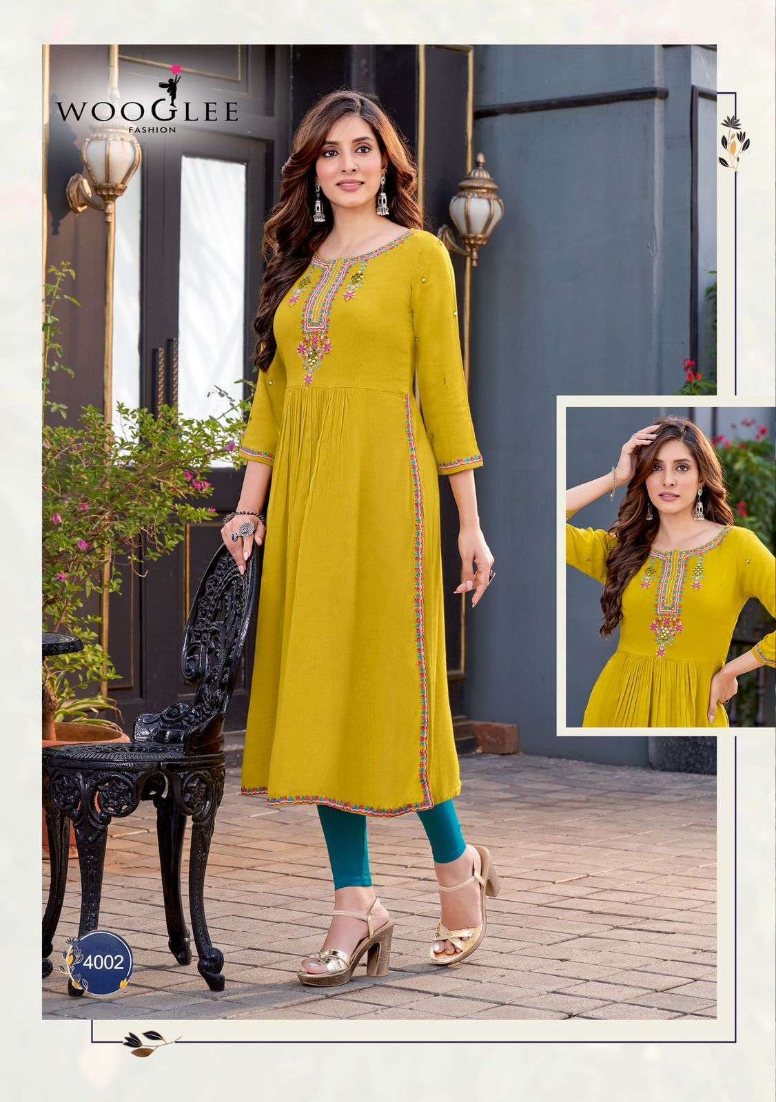 WOOGLEE ANANTA LADIES WEAR FANCY PATTERN KURTI COLLCTION CATALOGUE 