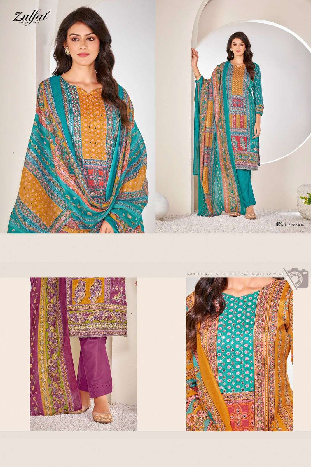 ZULFAT RAABTA PURE JAM COTTON SALWER SUIT CATALOGUE BEST RATE 