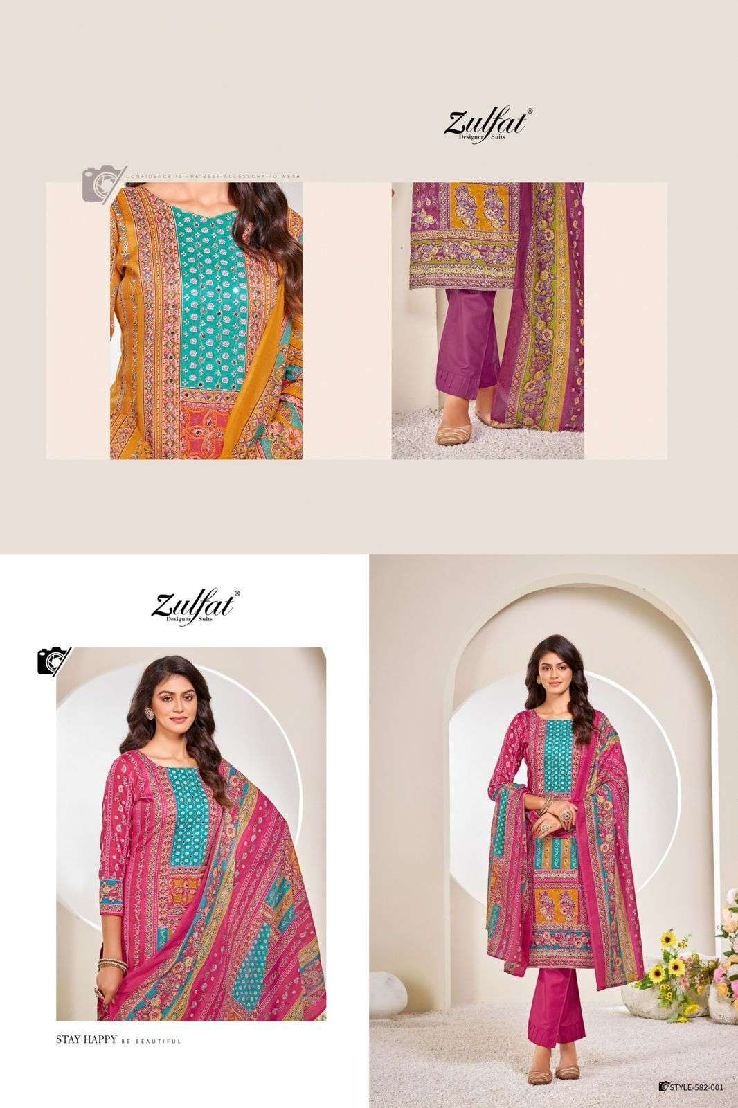 ZULFAT RAABTA PURE JAM COTTON SALWER SUIT CATALOGUE BEST RATE 
