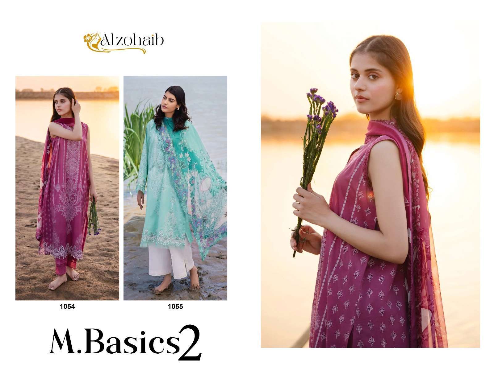 AL ZOHAIB M BASICS VOL 2 PURE COTTON DRESS CATALOGUE WHOLESALER 2024